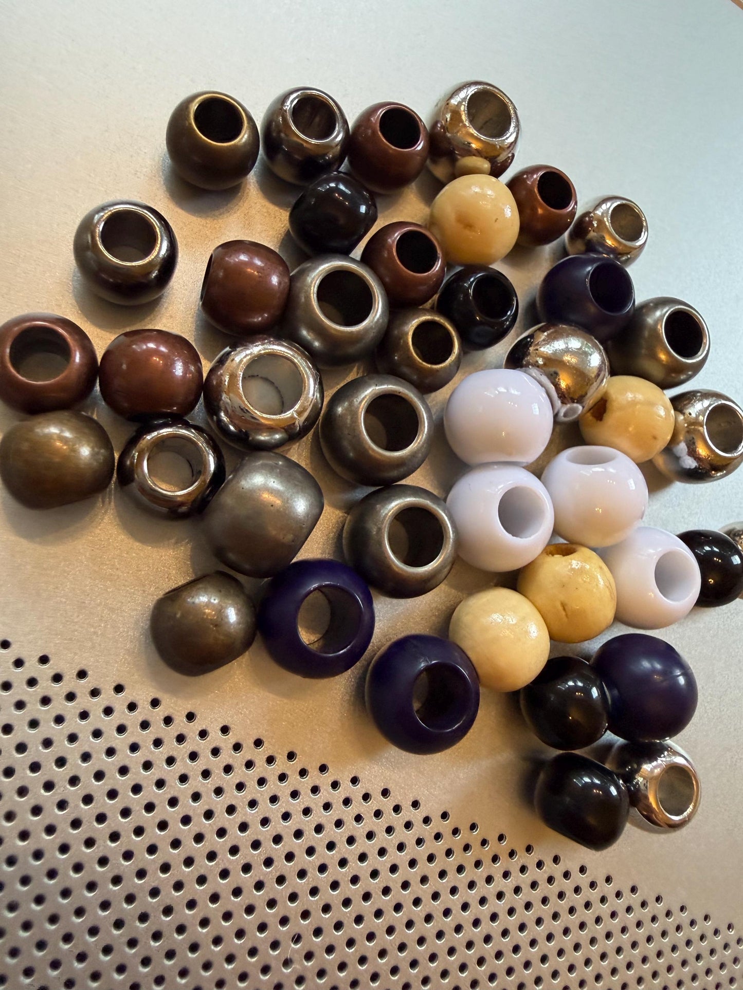 Beads, 10mm, 12mm, Copper, Silver, White, Black