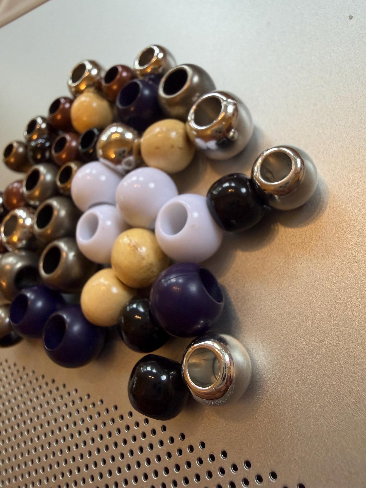 Beads, 10mm, 12mm, Copper, Silver, White, Black
