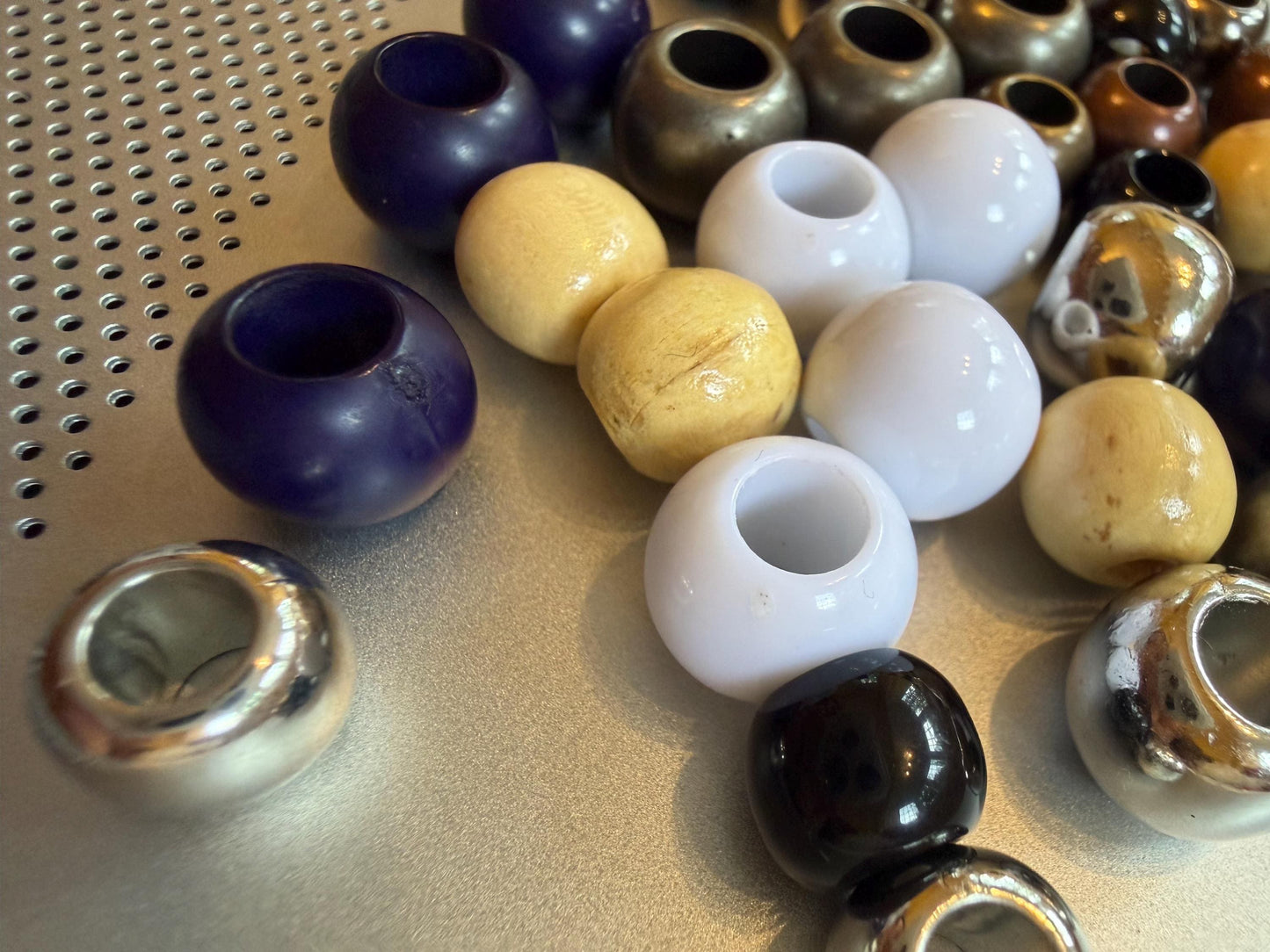 Beads, 10mm, 12mm, Copper, Silver, White, Black