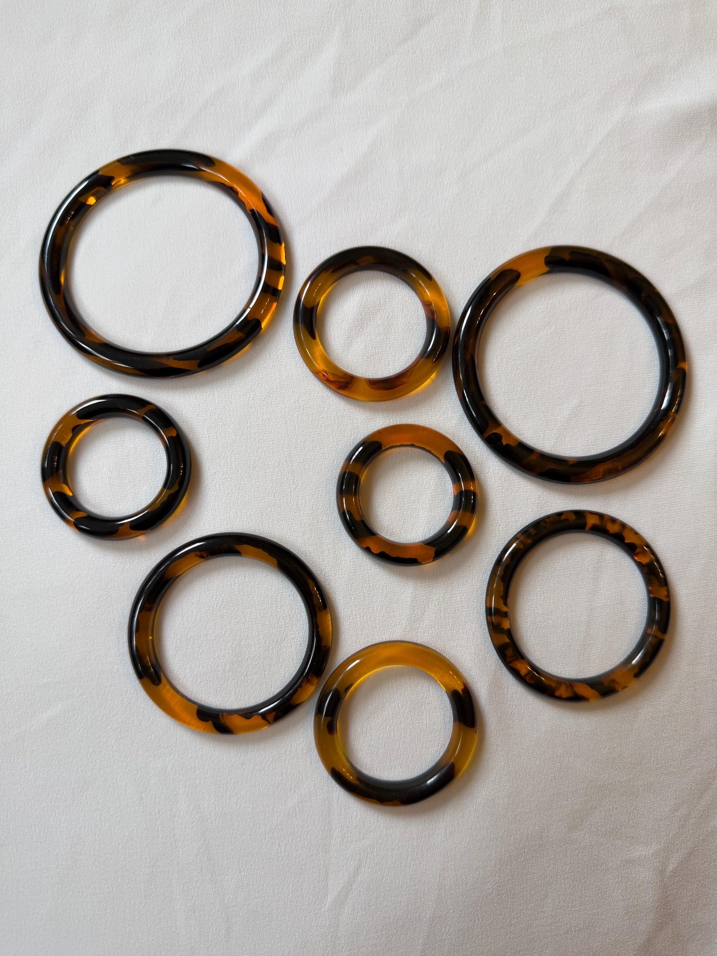 Rings, Tortoishell Rings, Brown Rings, Craft, Macrame, Swimwear, Clothing