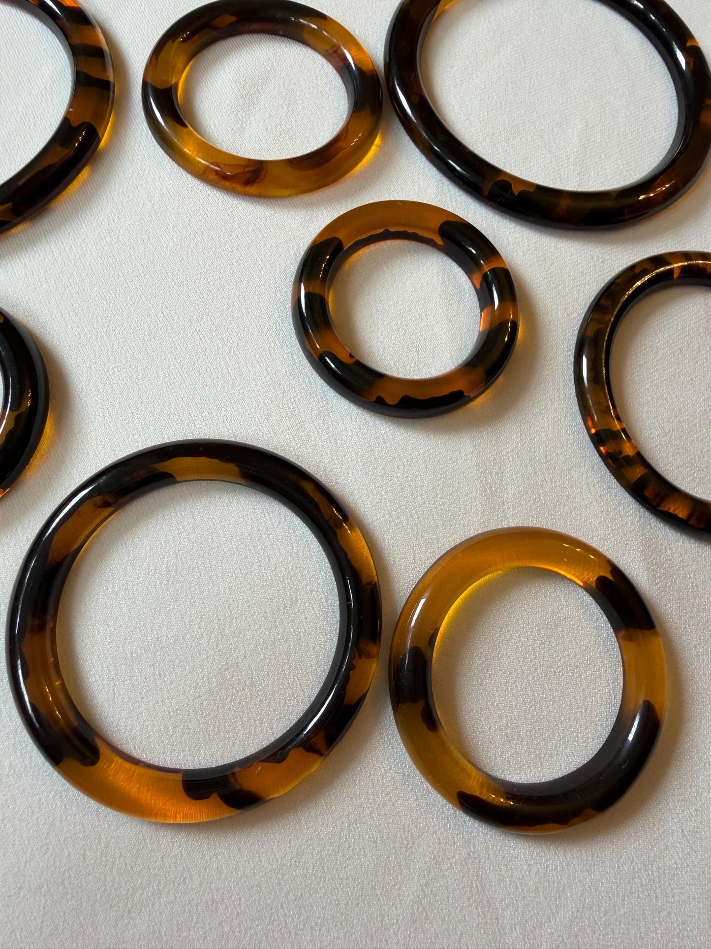Rings, Tortoishell Rings, Brown Rings, Craft, Macrame, Swimwear, Clothing