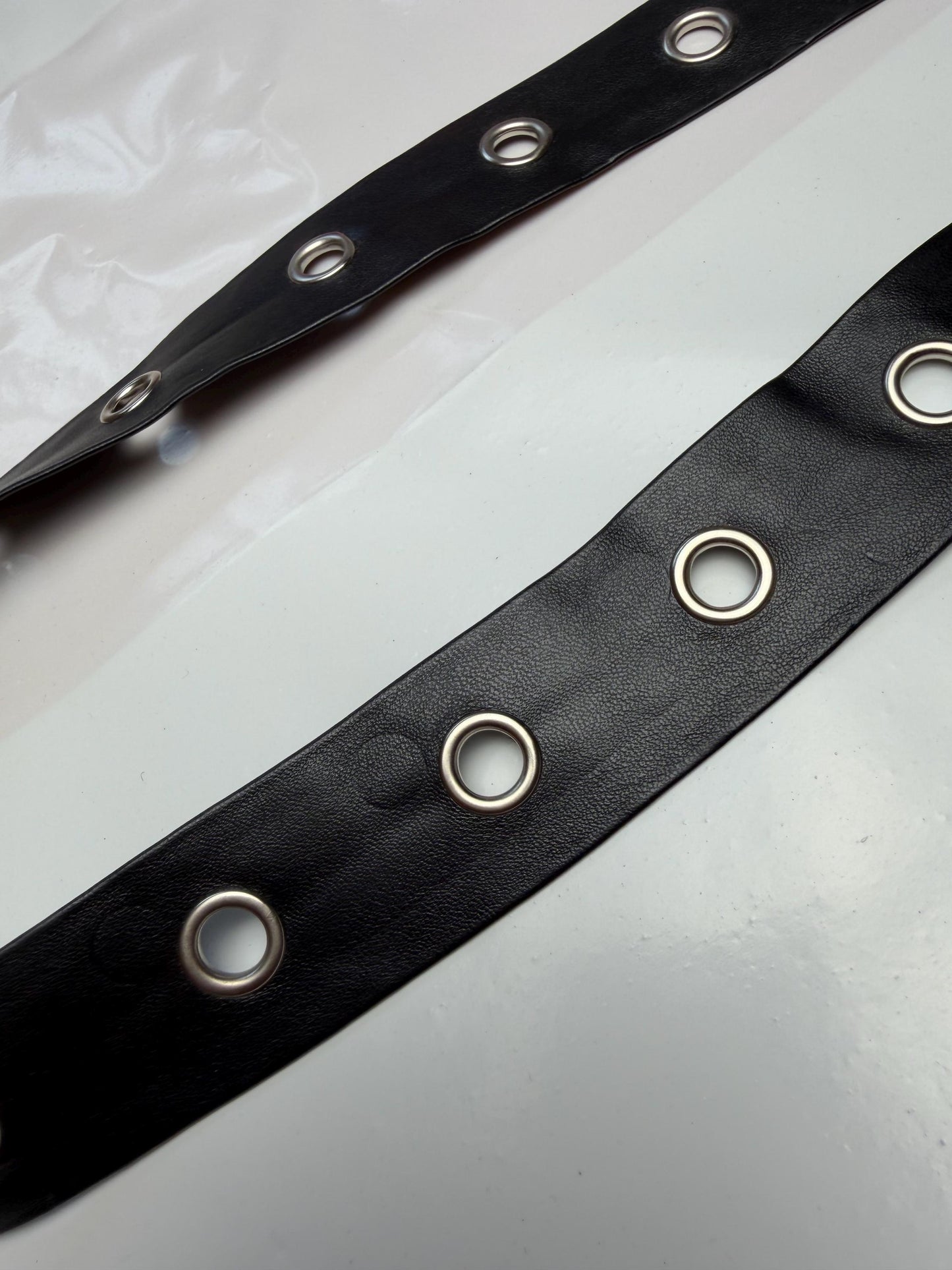 3cm Wide Faux Leather Eyelet tape, 1.2cm Eyelets, Sewing, Crafts, Bags, Clothing
