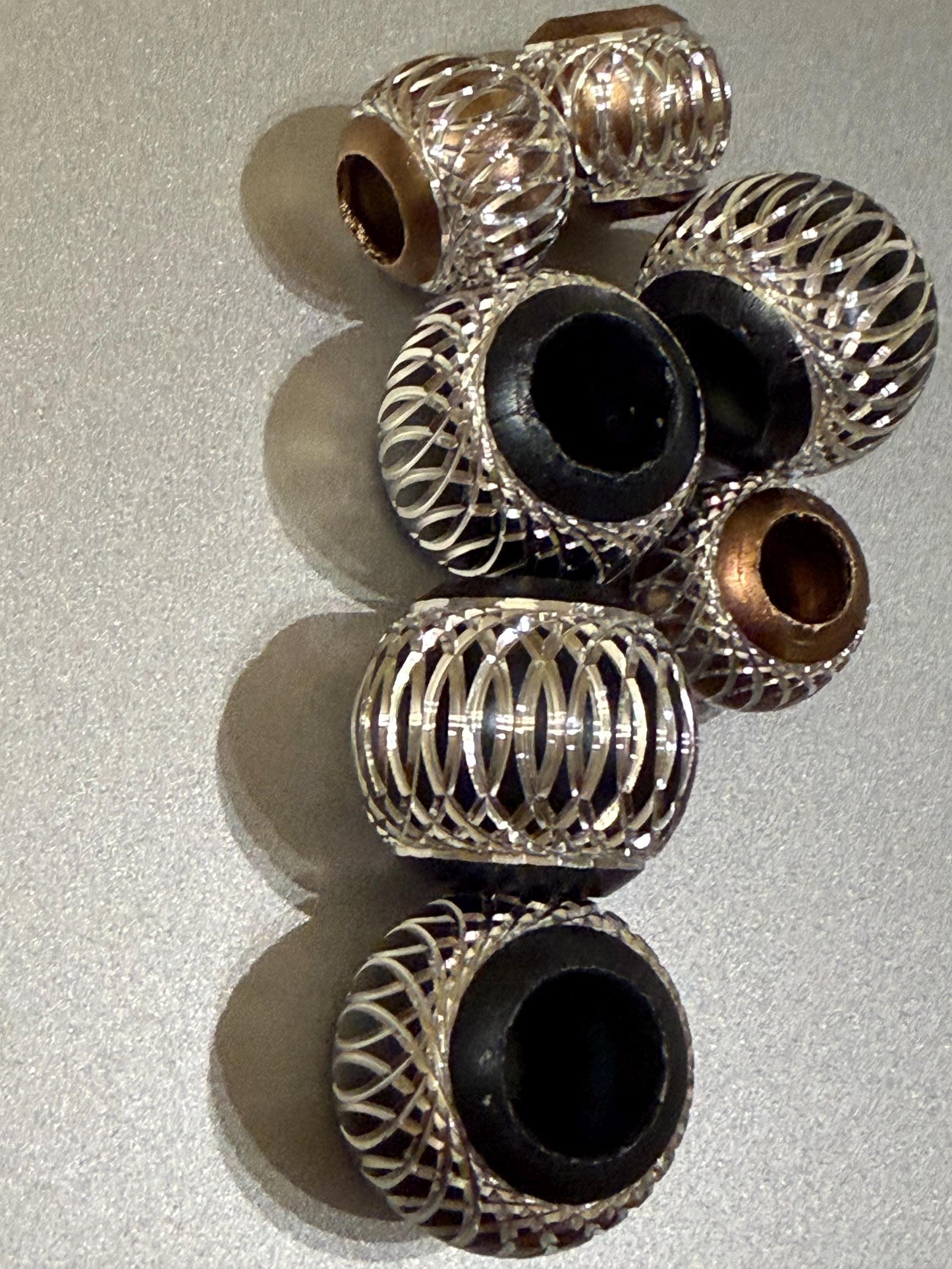 4x Beads, Laser Cut Beads, Cord End, Round Bead, Crafts, Clothing, Swimwear, 2 Sizes