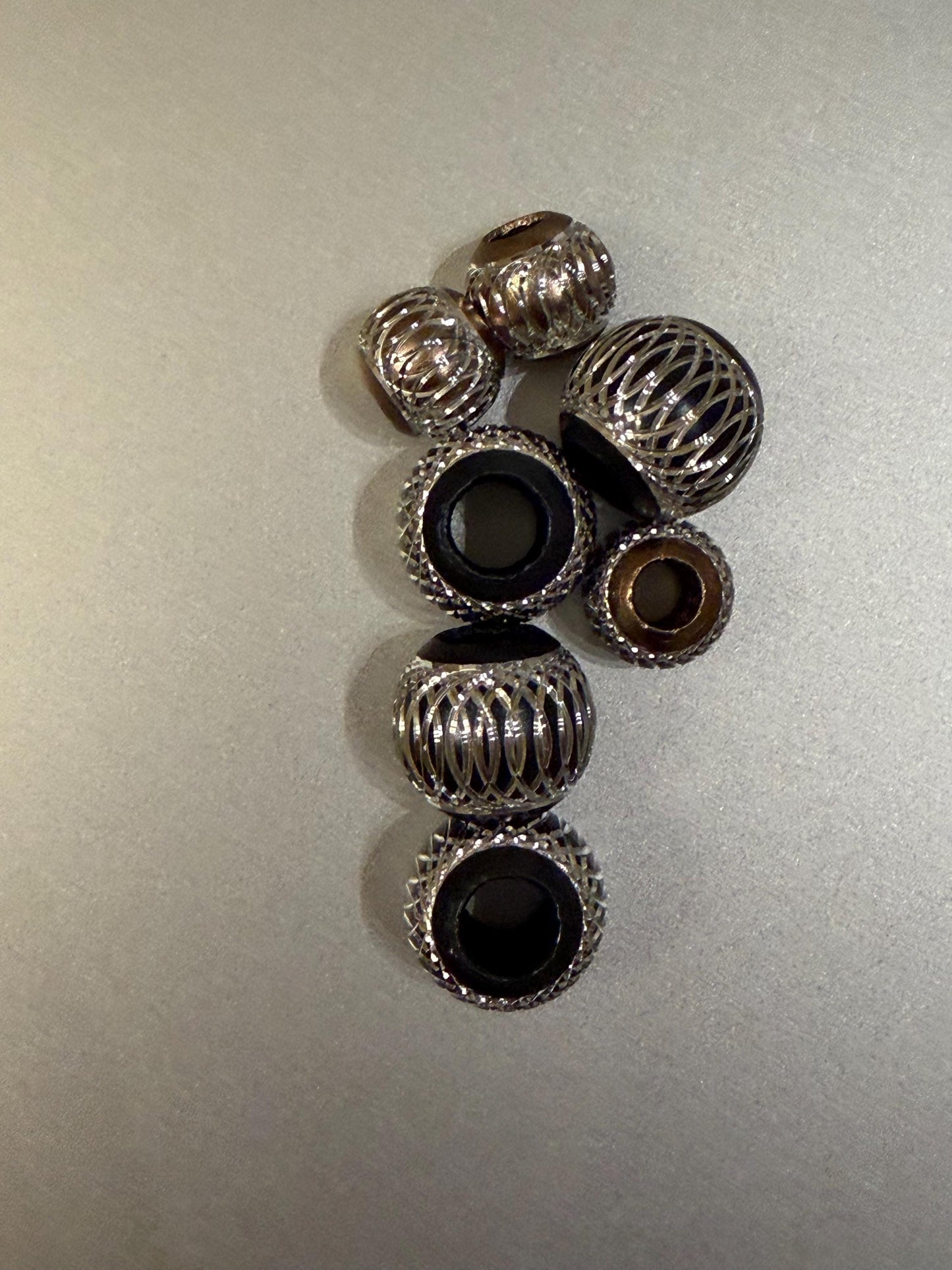 4x Beads, Laser Cut Beads, Cord End, Round Bead, Crafts, Clothing, Swimwear, 2 Sizes