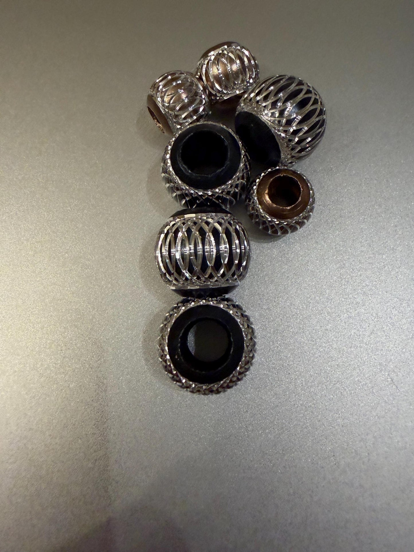 4x Beads, Laser Cut Beads, Cord End, Round Bead, Crafts, Clothing, Swimwear, 2 Sizes