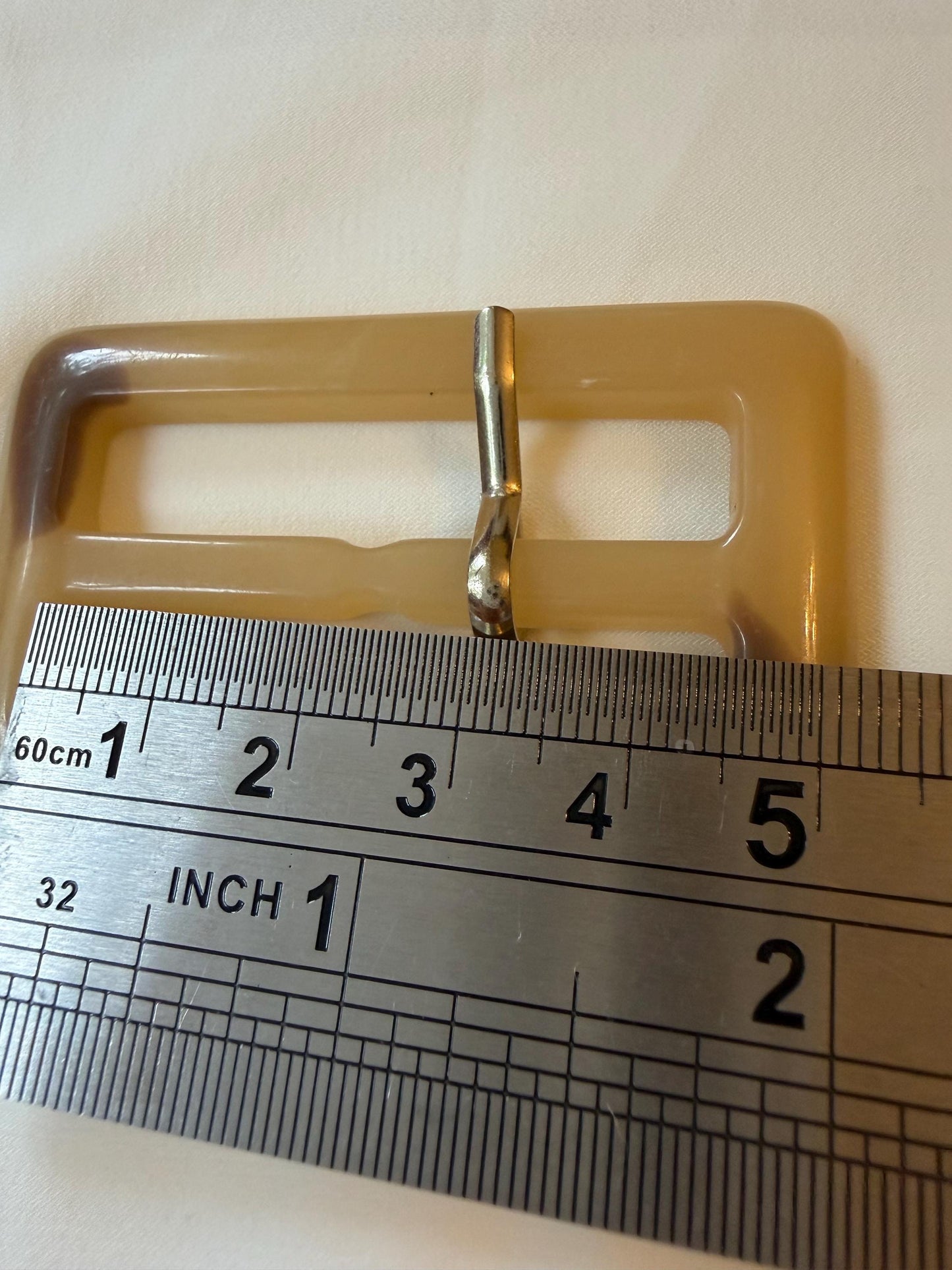 Buckle, Mock Horn Buckles, Cream, Brown, High Quality, Gold Prong, Silver Prong