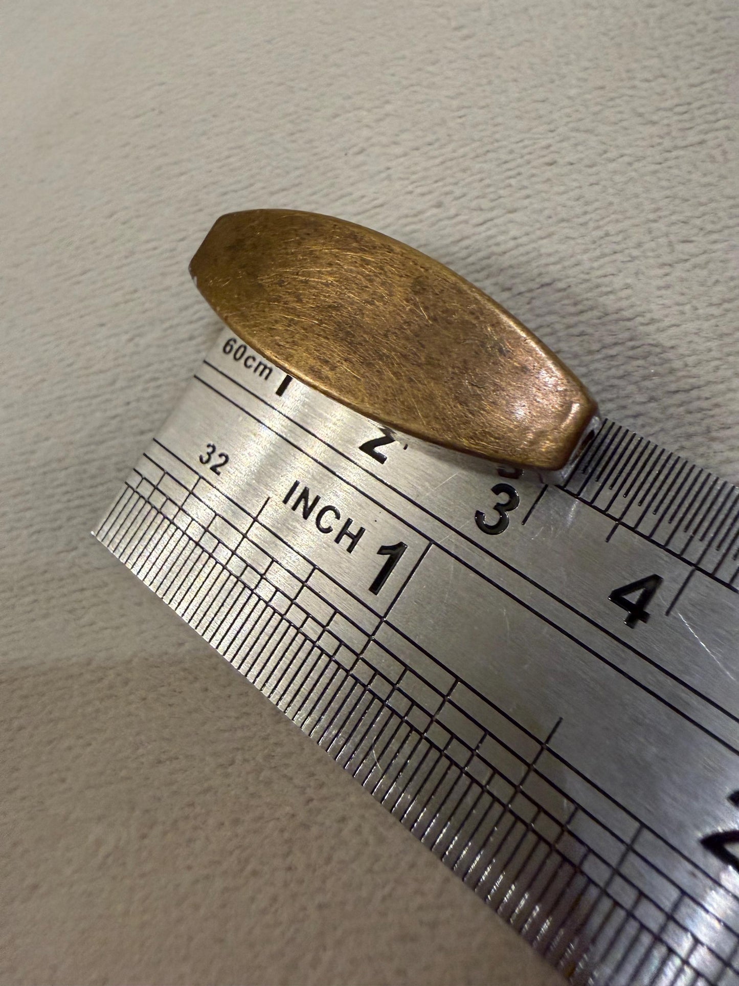 4x Beads, Antique Brass 3.2cm Bead, Cord End, 2mm Hole, Tube Bead, Crafts, Clothing