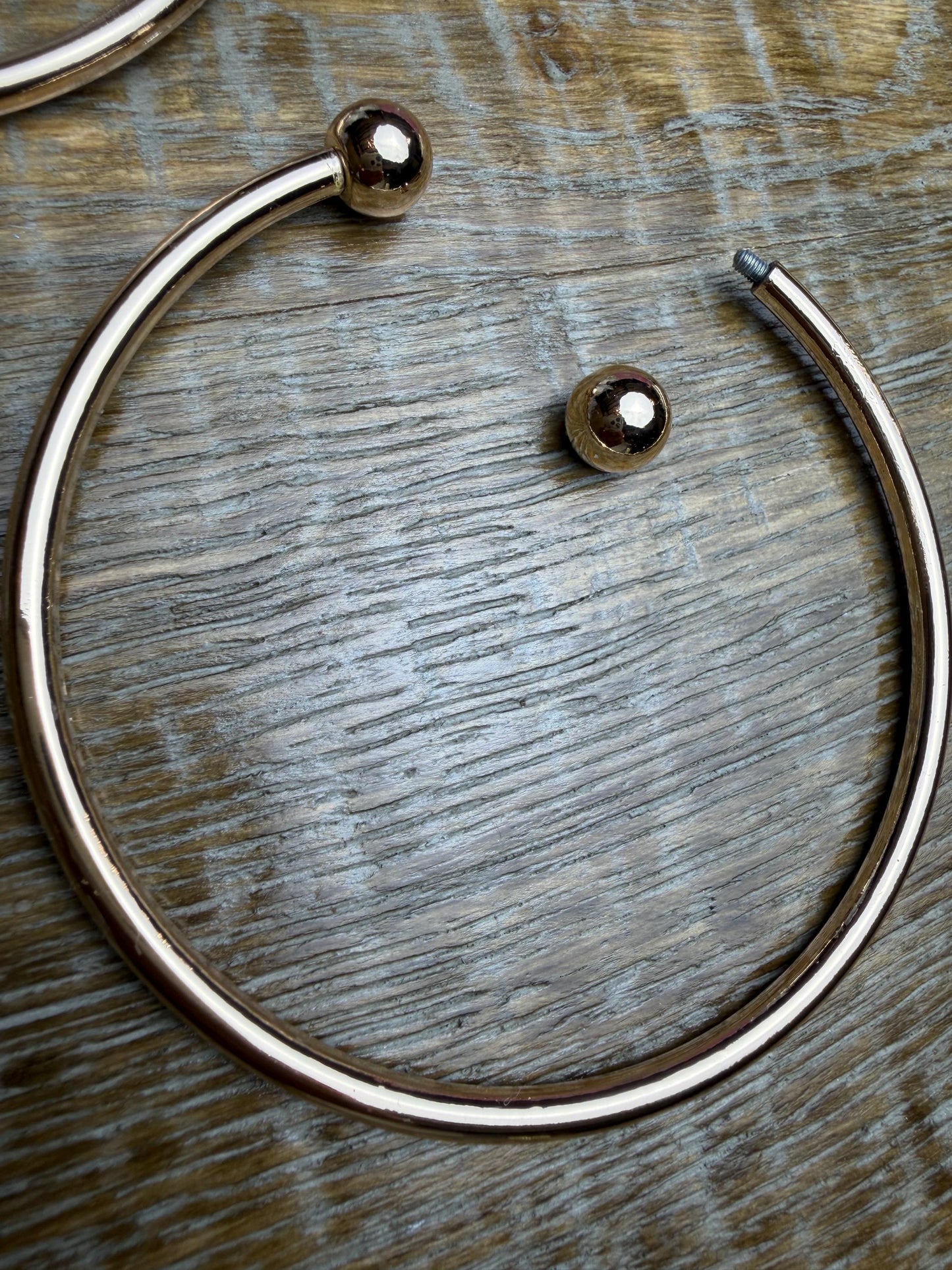 3.5”  Large Bullring, 8.5cm Buckle, Gold, Silver, Screwball, Removable ball, Gold Buckle, Silver Buckle