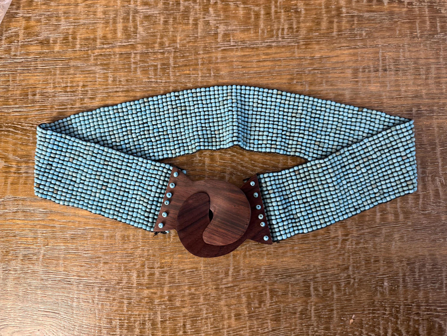Yellow Handmade Bohemian Beaded Elastic Belt - Two Colours