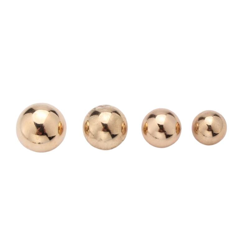 6pcs Metal Dome Buttons, Silver, Gold, 4 sizes