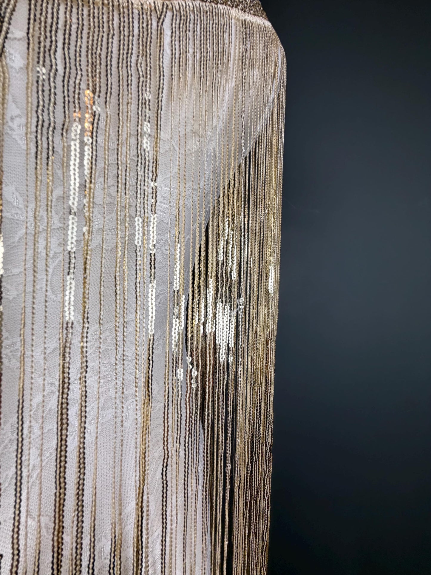 40” Drop Sequins Fringe, Sequins Fringe, Tops, Dresses, Capes, Festival, Furnishings