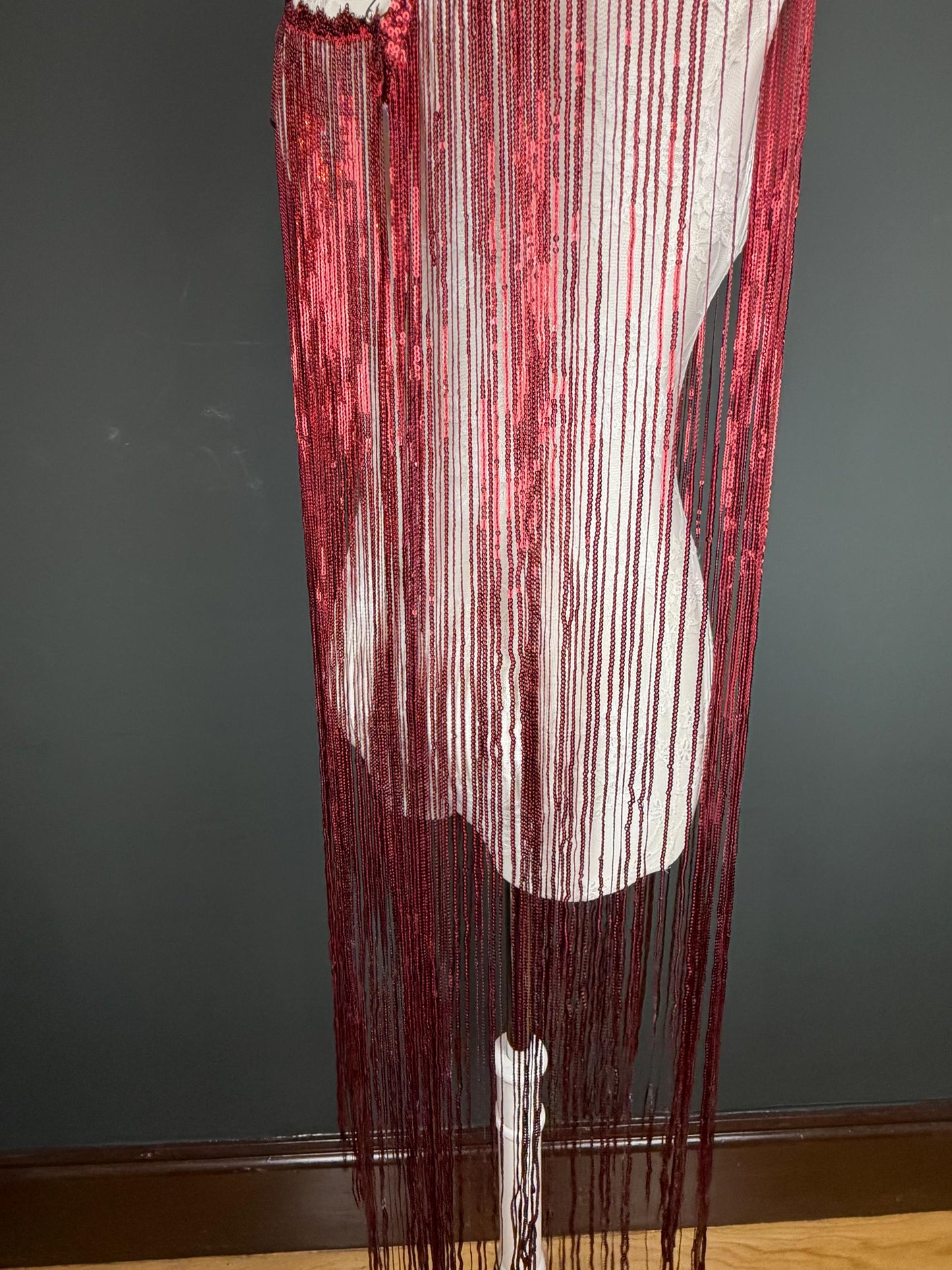 40” Drop Sequins Fringe, Sequins Fringe, Tops, Dresses, Capes, Festival, Furnishings