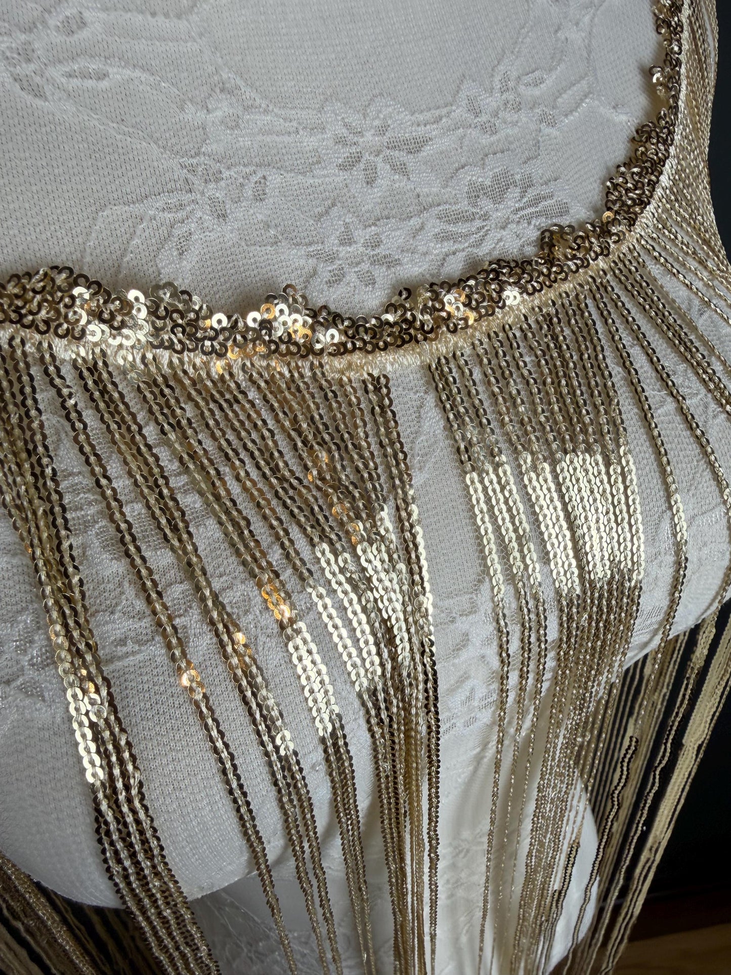 40” Drop Sequins Fringe, Sequins Fringe, Tops, Dresses, Capes, Festival, Furnishings