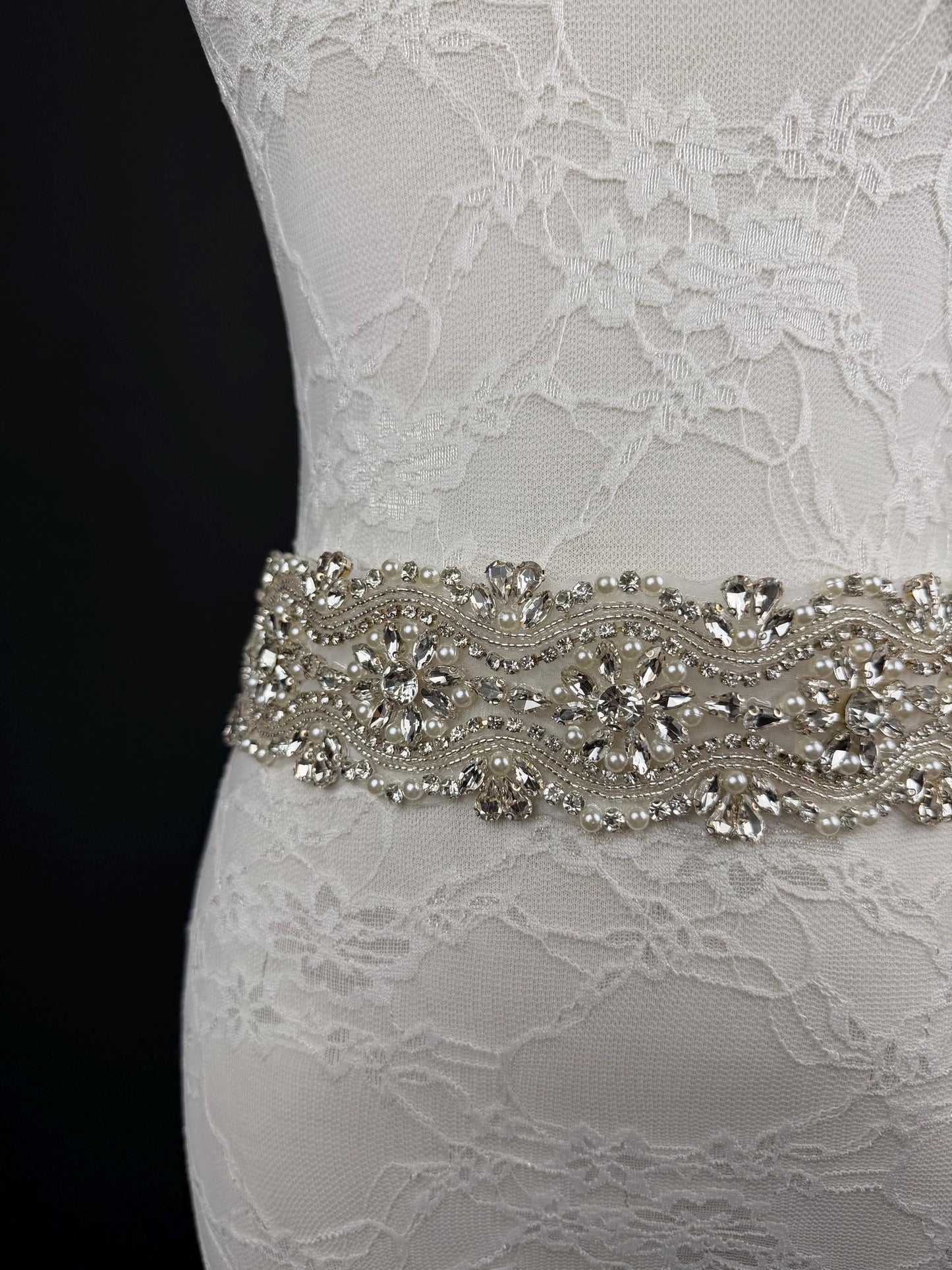 Jewel Diamanté Pearl Trimming, Sew on, Iron On, Bridal, Weddings, furnishing, couture