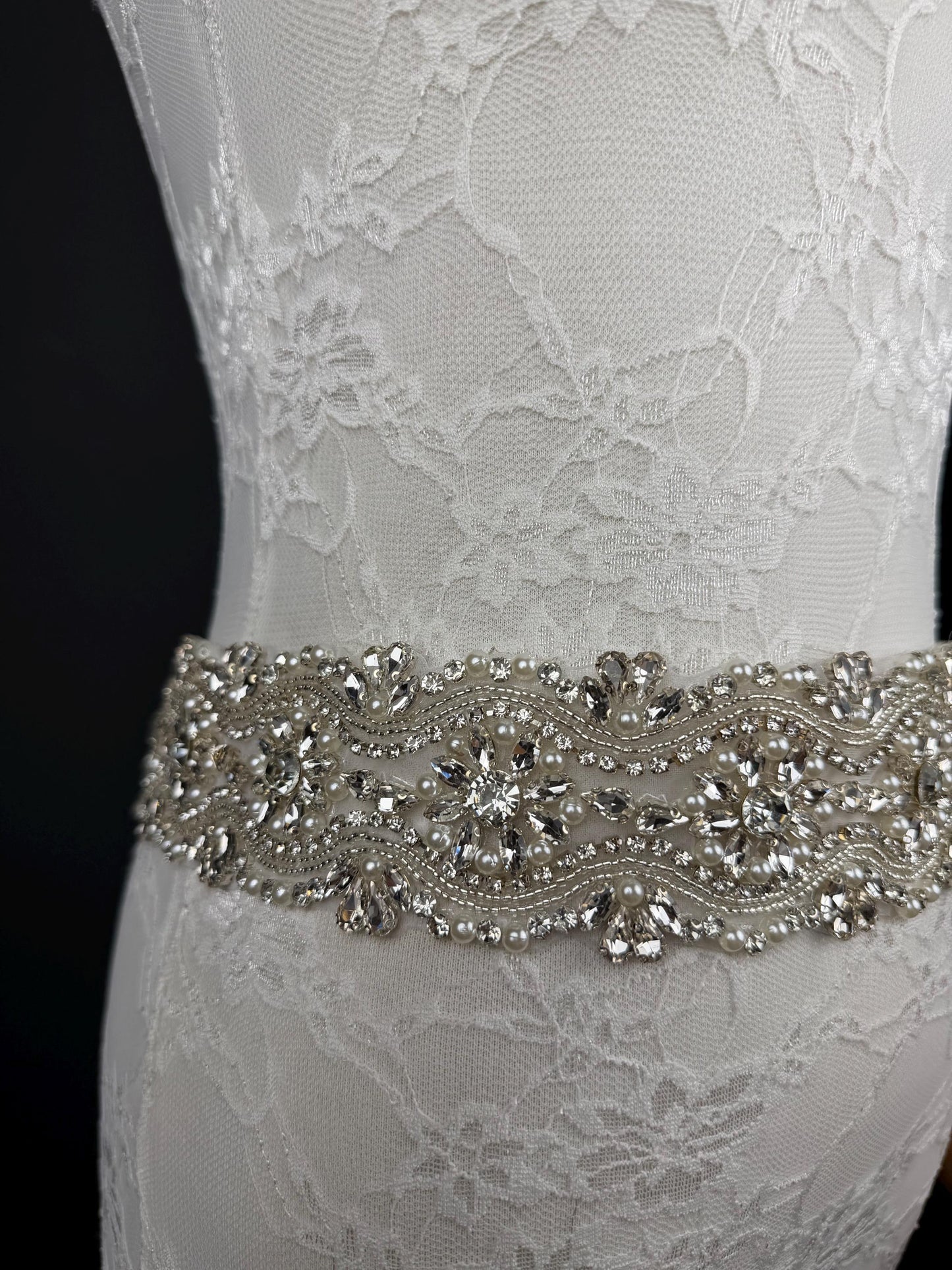 Jewel Diamanté Pearl Trimming, Sew on, Iron On, Bridal, Weddings, furnishing, couture