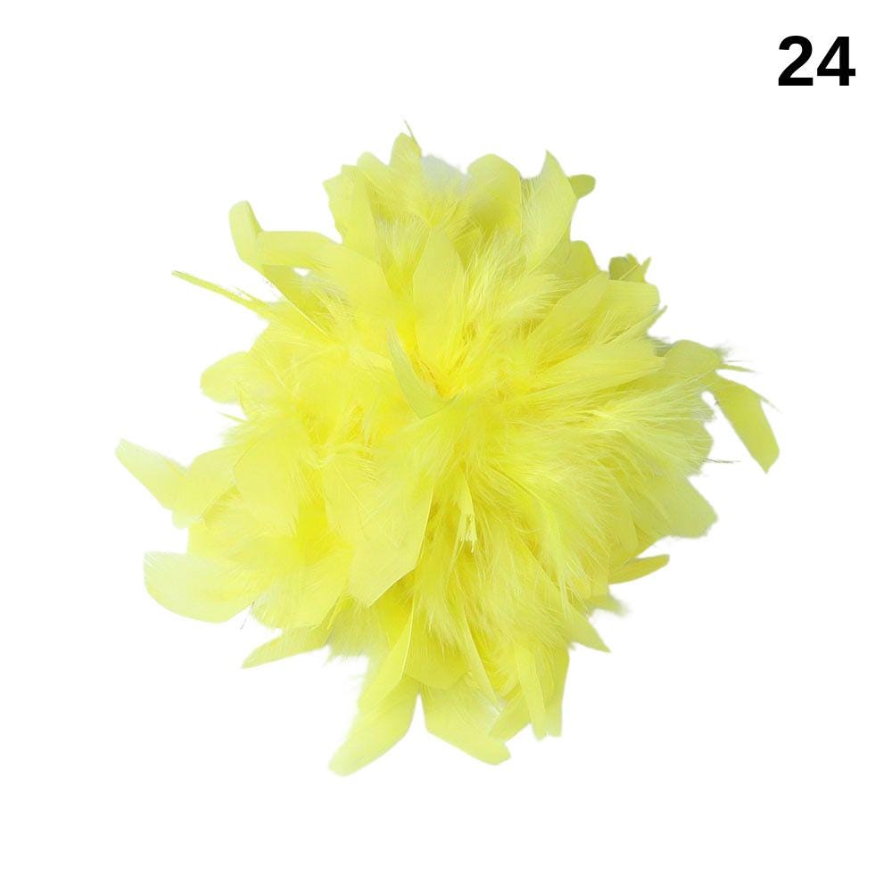 Large Faux Feather Corsage, Yellow, 26 colours, 10” Wide, 25cm, Pin on Corsage, Bridal, Clothing, Dress, Hat, Accessory, FAN Design