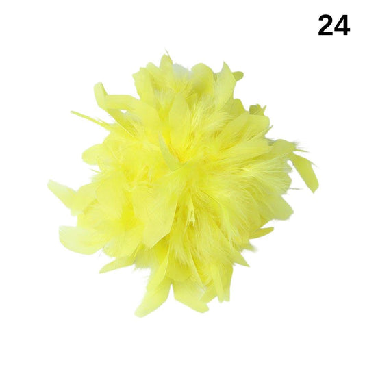 Large Faux Feather Corsage, Yellow, 26 colours, 10” Wide, 25cm, Pin on Corsage, Bridal, Clothing, Dress, Hat, Accessory, FAN Design