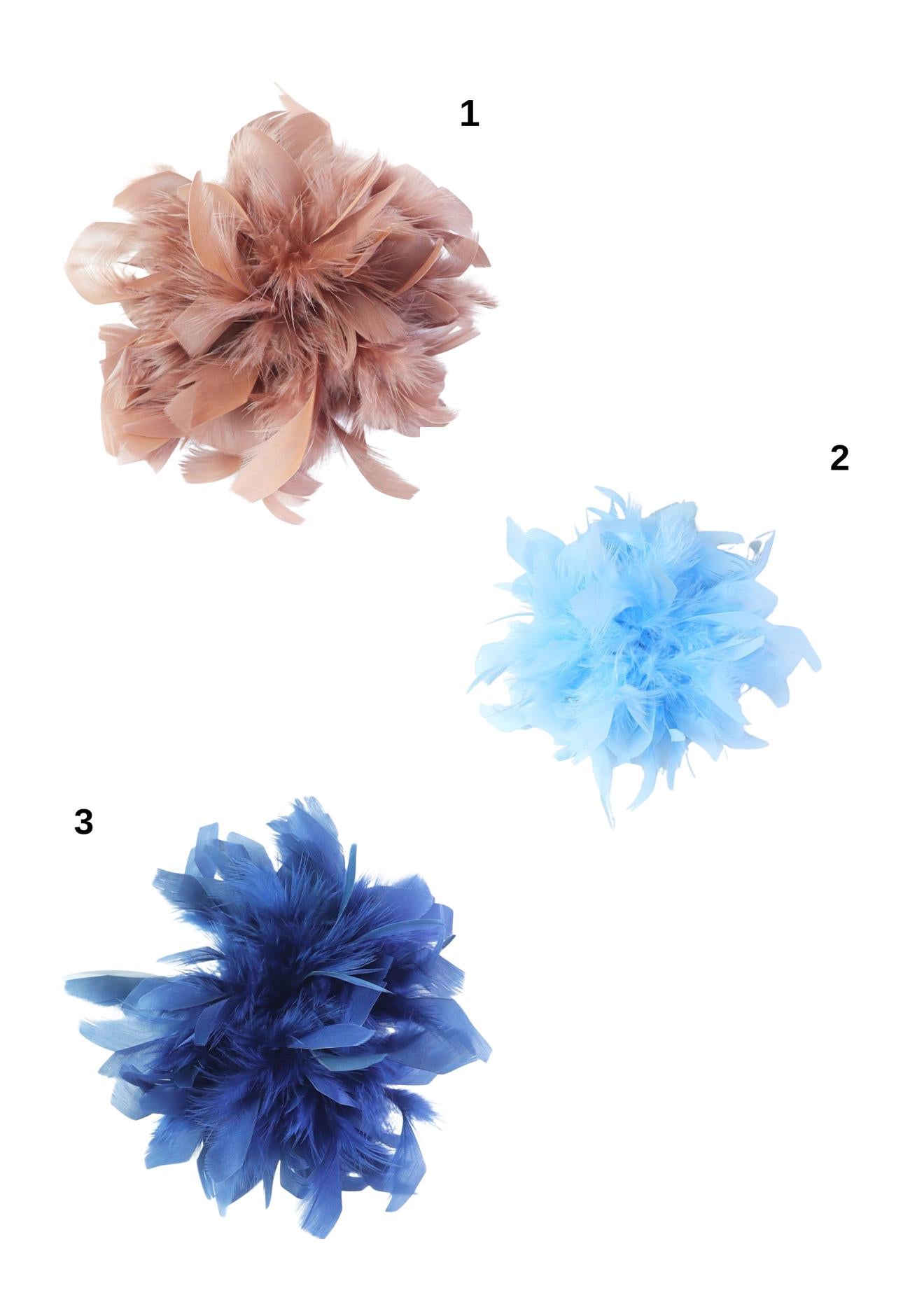 Large Faux Feather Corsage, Yellow, 26 colours, 10” Wide, 25cm, Pin on Corsage, Bridal, Clothing, Dress, Hat, Accessory, FAN Design