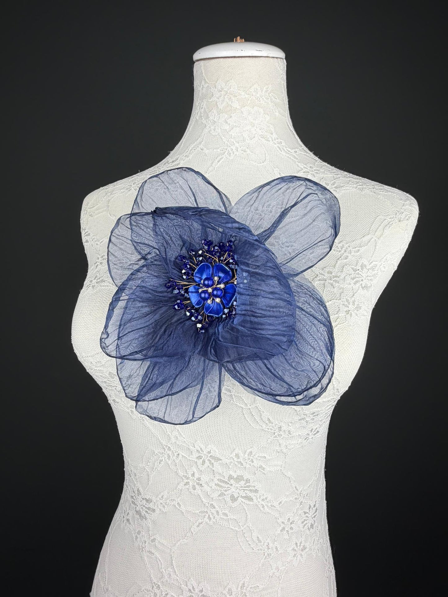 Large Organza Corsage Flower, Cream, 15 colours, 8” Wide, 20cm, Pin on Corsage, Bridal, Clothing, Dress, Hat, Accessory, FAN Design