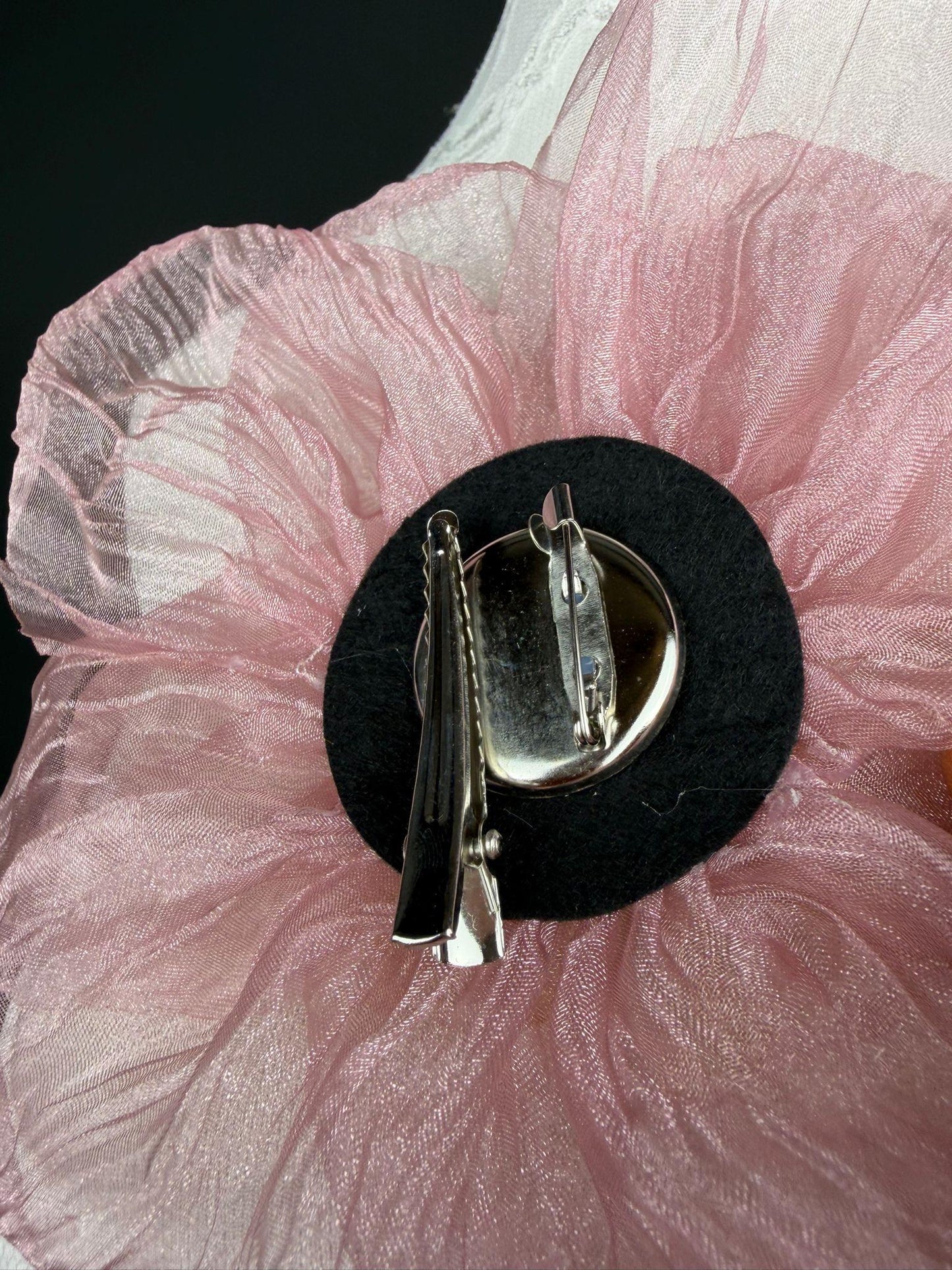 Large Organza Corsage Flower, Dusky Pink, 15 colours, 8” Wide, 20cm, Pin on Corsage, Bridal, Clothing, Dress, Hat, Accessory, FAN Design