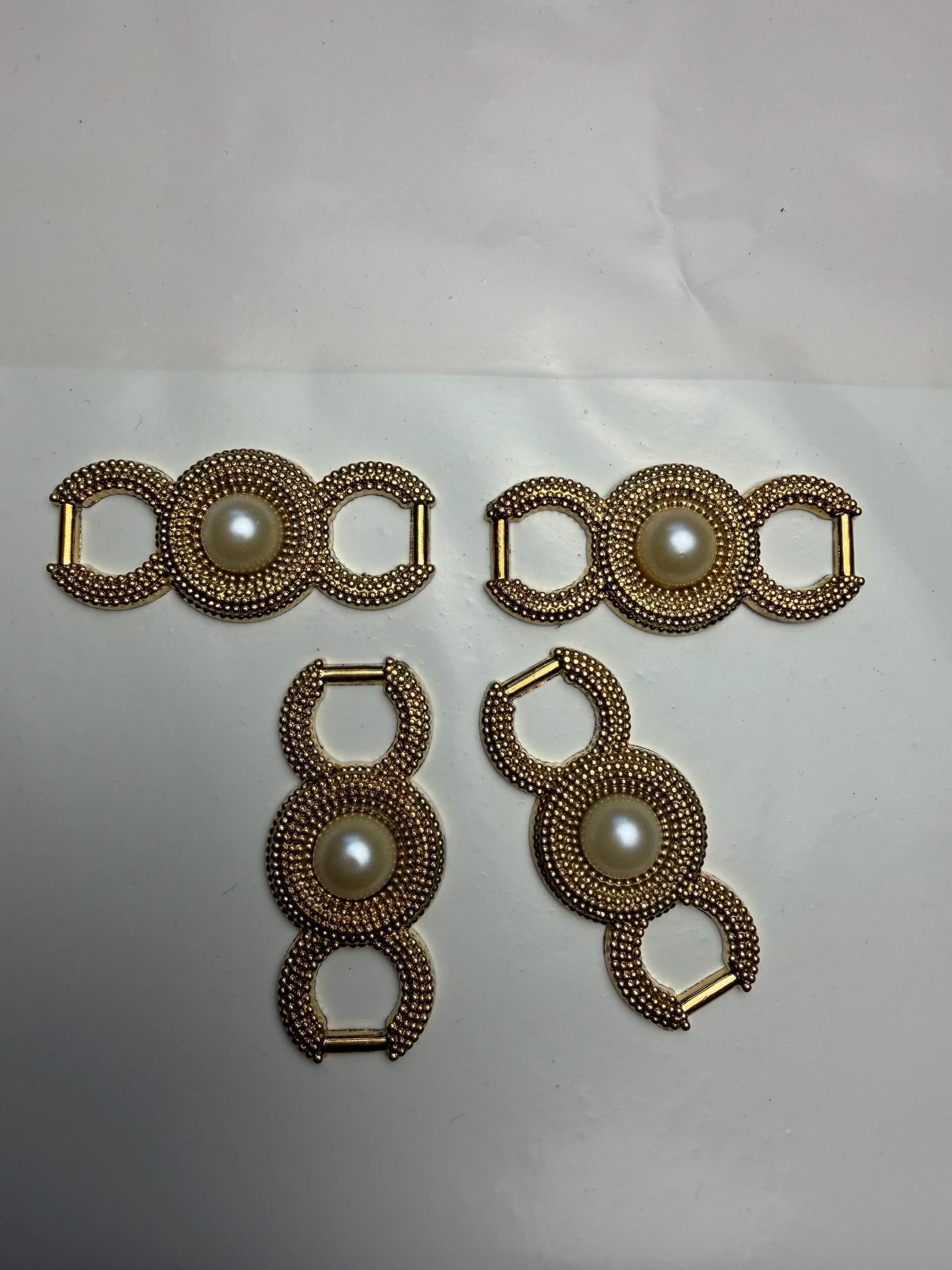 Pearl Buckle, Gold Pearl Buckle, Strap Buckle, Bags, Clothings, Light Weight ABS