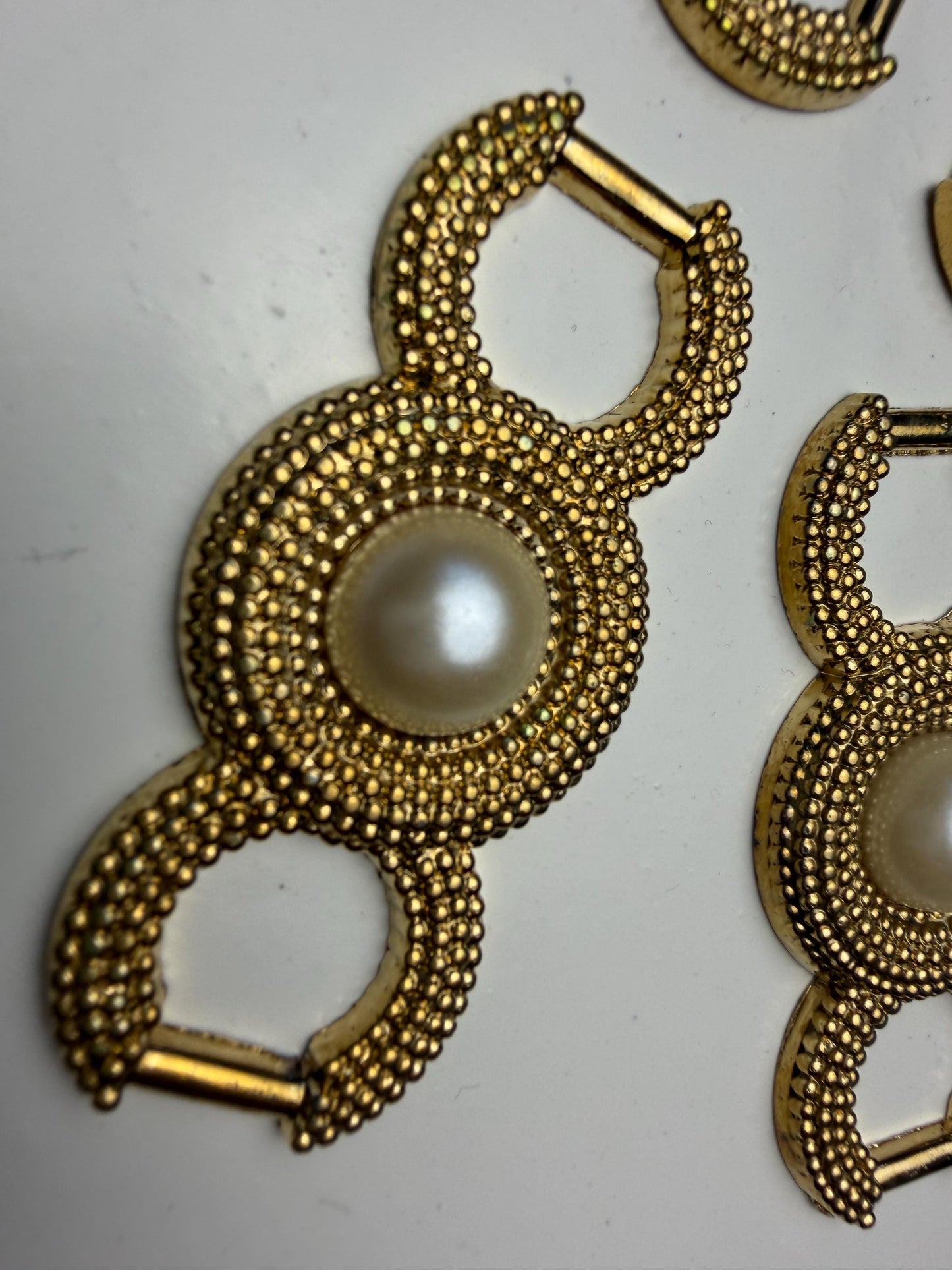 Pearl Buckle, Gold Pearl Buckle, Strap Buckle, Bags, Clothings, Light Weight ABS