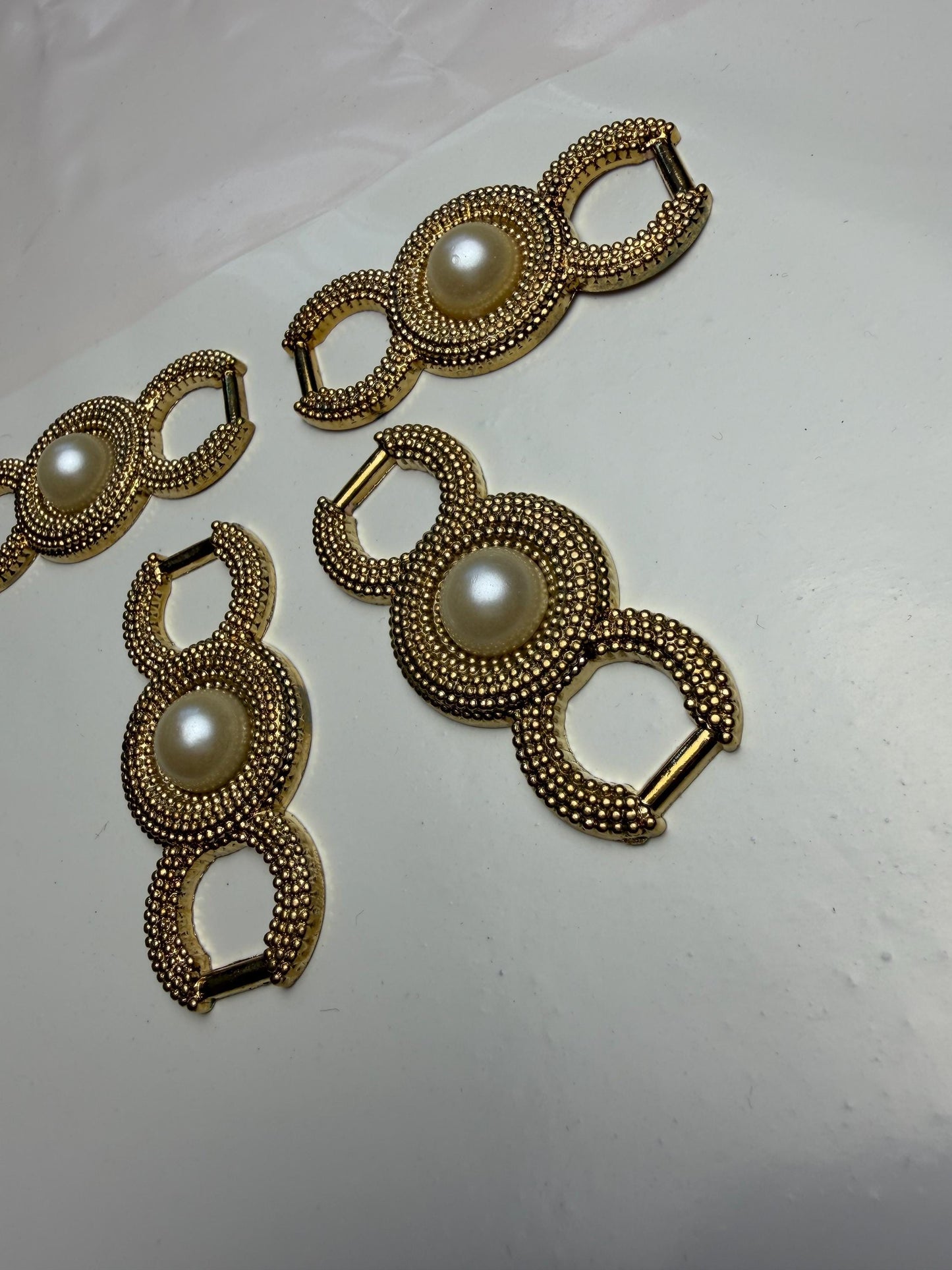 Pearl Buckle, Gold Pearl Buckle, Strap Buckle, Bags, Clothings, Light Weight ABS