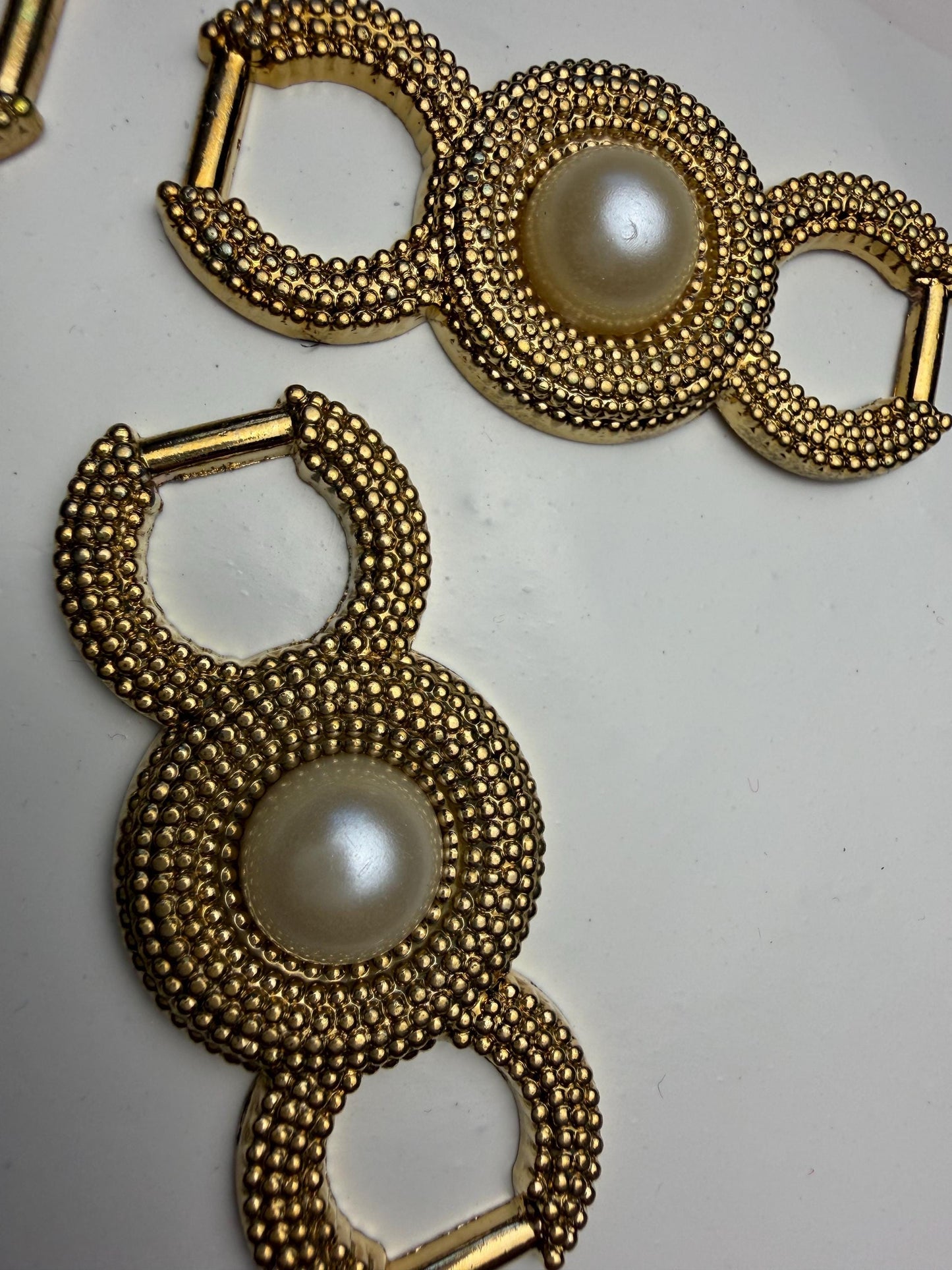 Pearl Buckle, Gold Pearl Buckle, Strap Buckle, Bags, Clothings, Light Weight ABS