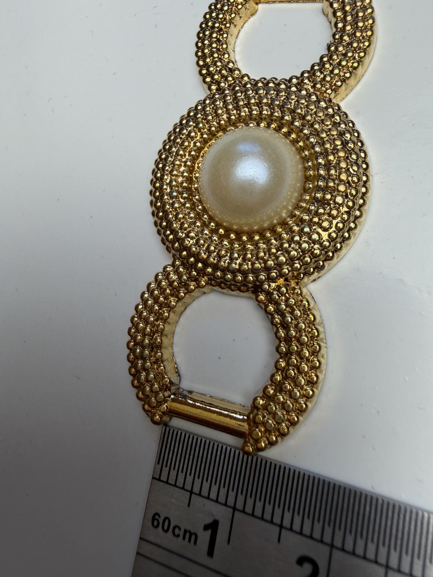 Pearl Buckle, Gold Pearl Buckle, Strap Buckle, Bags, Clothings, Light Weight ABS