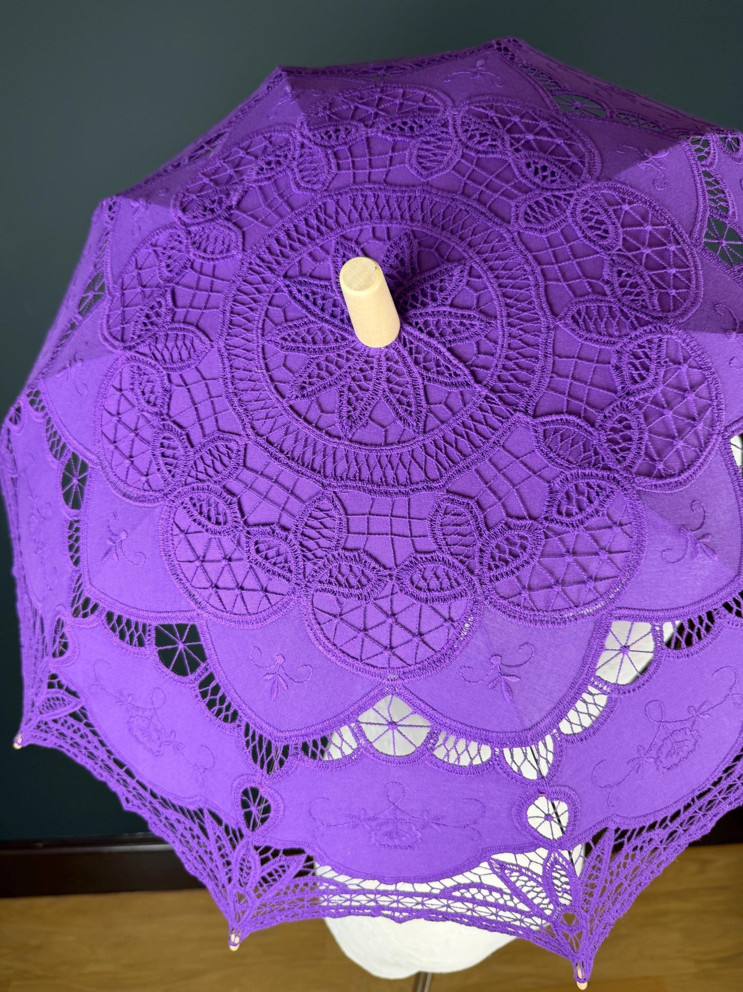 Parasol, Vintage Style, Cotton, Purple, 9 Colours, Wedding, Events, Party, Elegant, Style, Sun Protection