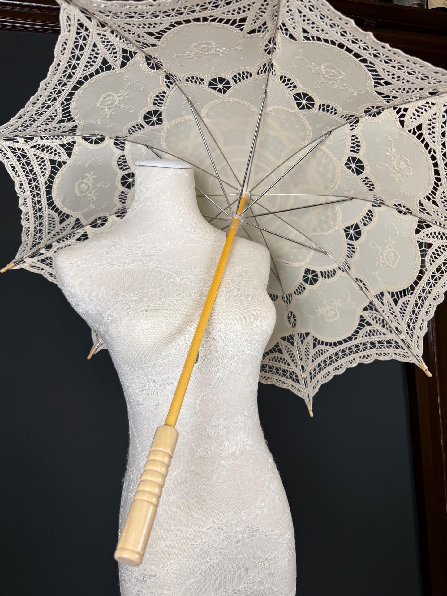 Parasol, Vintage Style, Cotton, 9 Colours, Wedding, Events, Party, Elegant, Style, Sun Protection