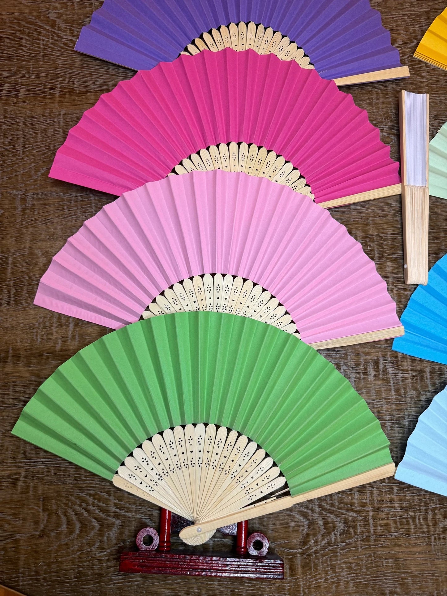 Wedding Hand Fan, Paper Fan, Wedding Favour, Guest Favour, Baby Shower, 17 Colours, 15” Wide, 8”x3/4”, Gift, Summer, Festivals
