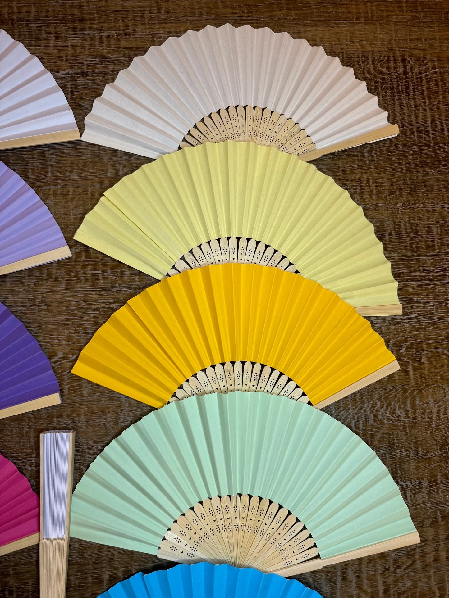 Wedding Hand Fan, Paper Fan, Wedding Favour, Guest Favour, Baby Shower, 17 Colours, 15” Wide, 8”x3/4”, Gift, Summer, Festivals