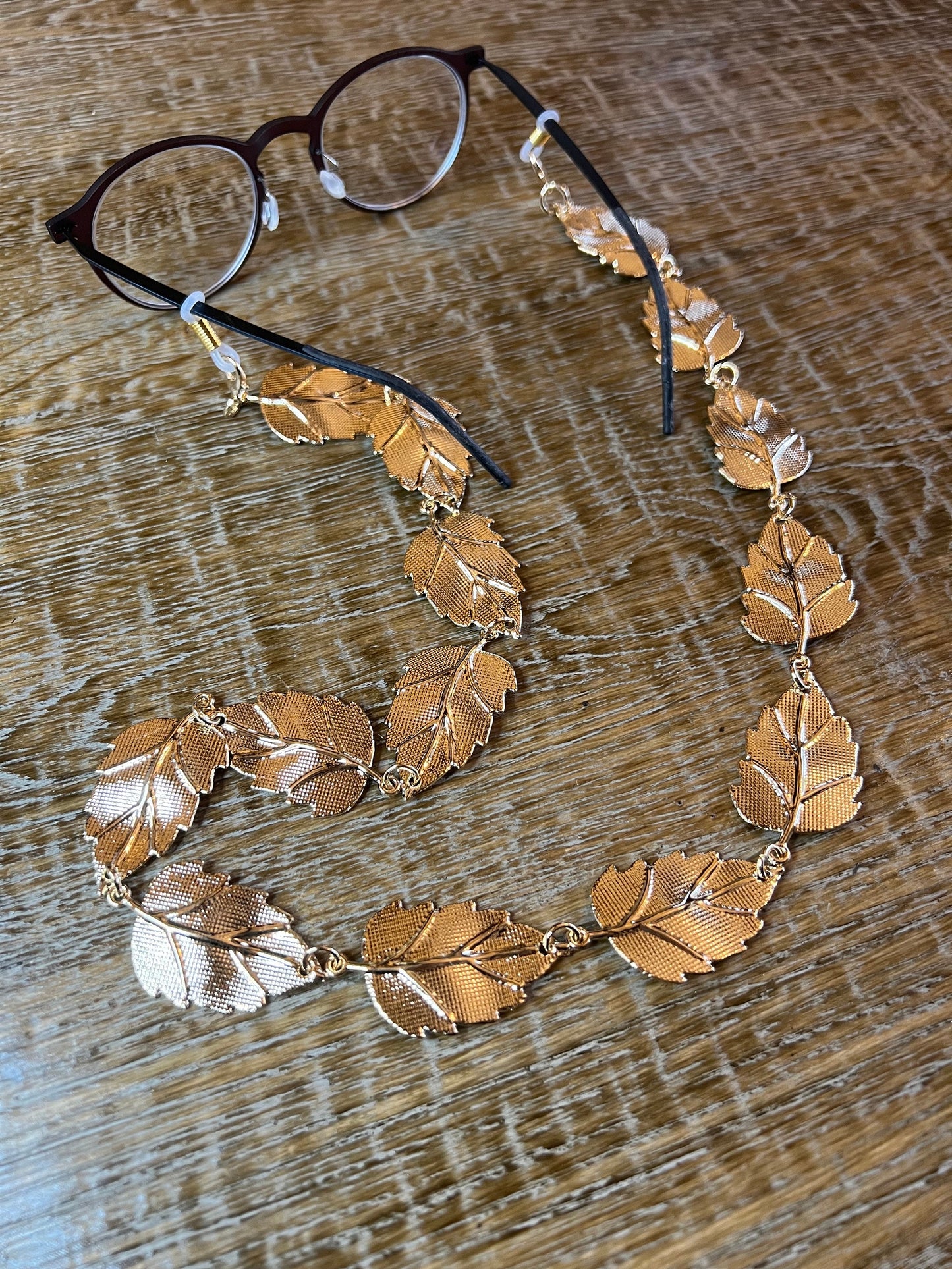 Handmade Leaf Glasses Spectacles Chain