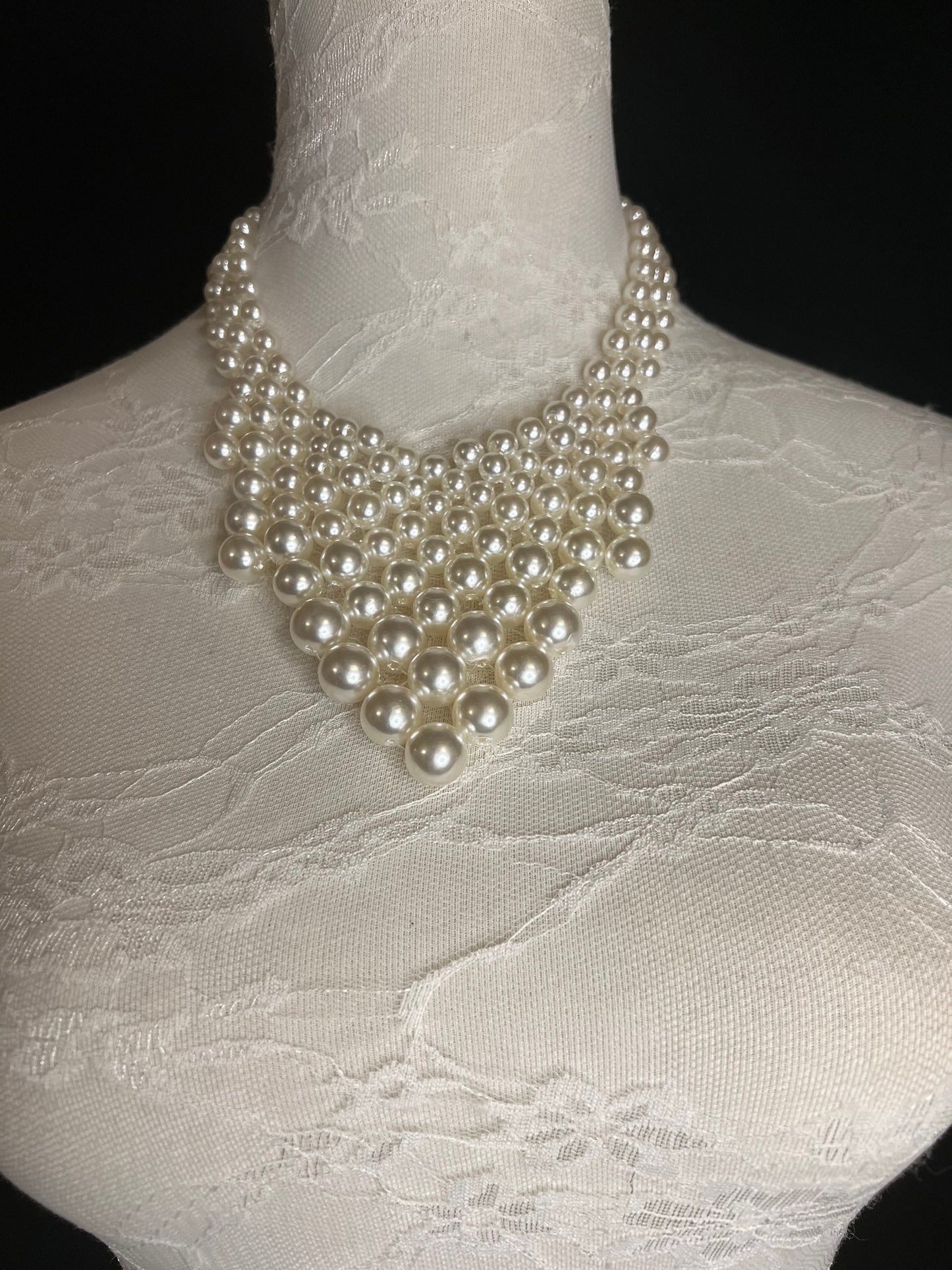 Ivory Beaded Pearl Necklace and Earring Set 7 colours