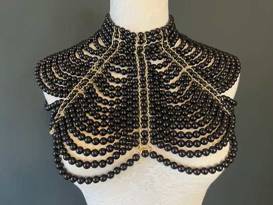 Black Pearl Shoulder Chain