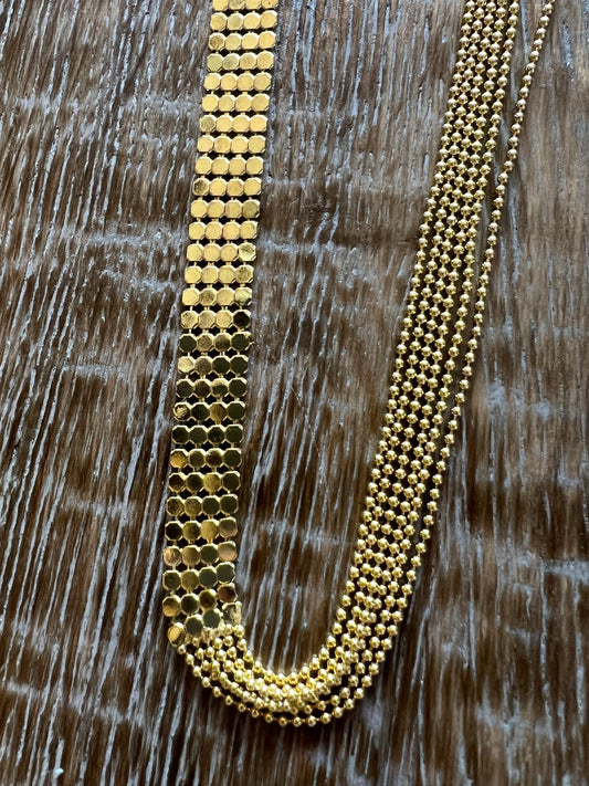 Gold Chainmail and Bead Trim