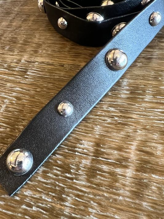 20mm Studded Faux Leather Tape