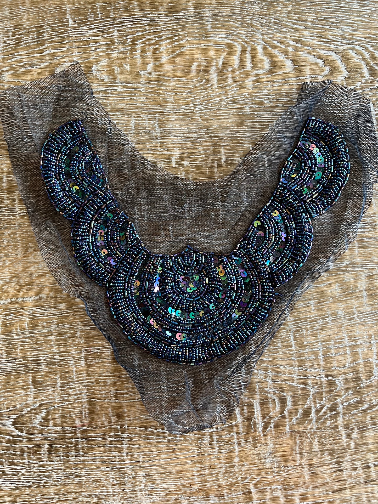 Bead and Sequin Neck Trim