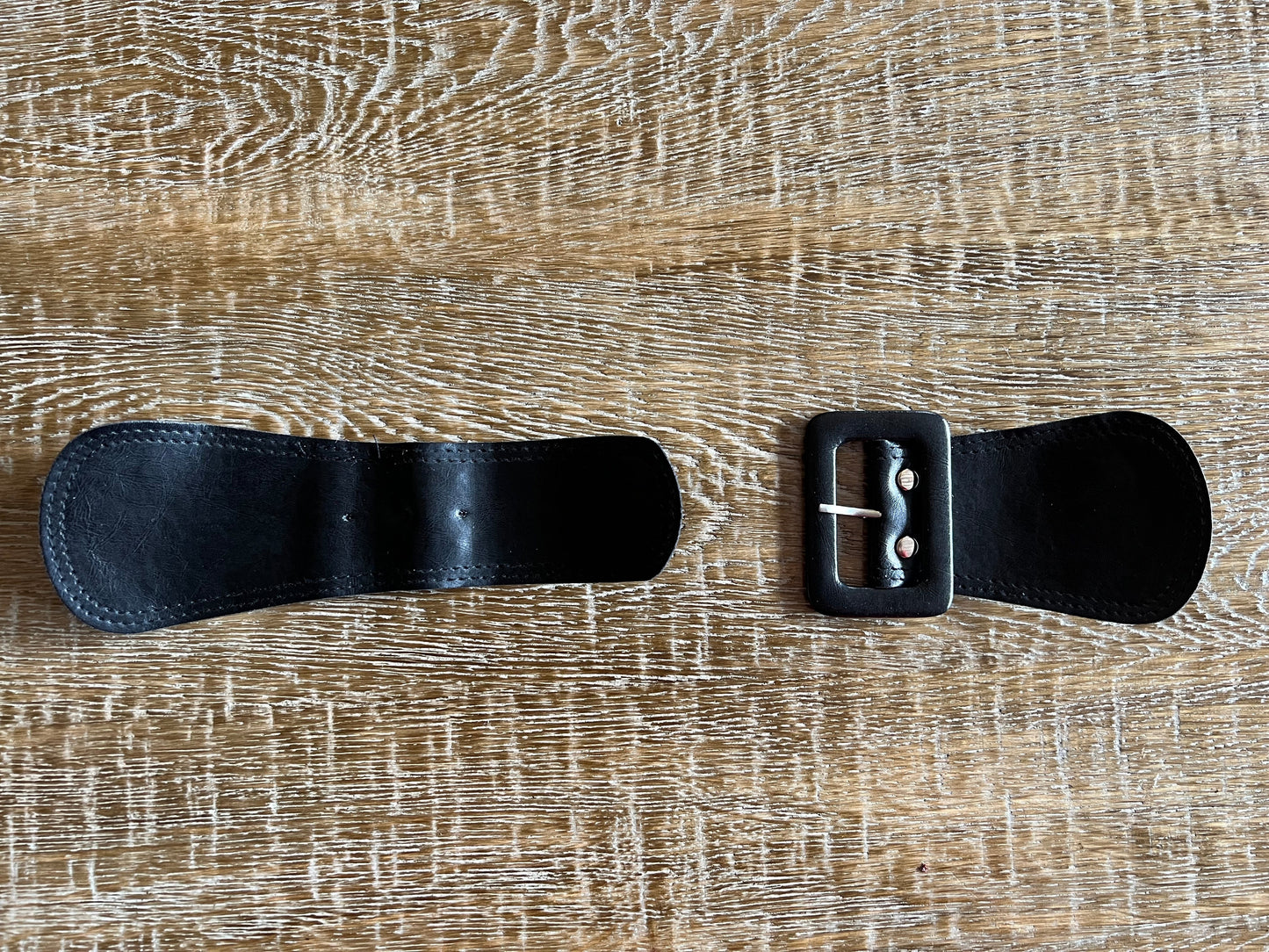 Black Leather Look Buckle