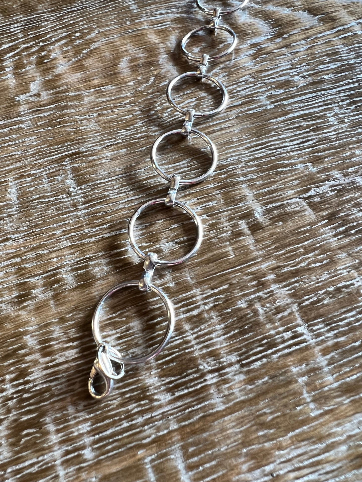 Silver Metal Ring 3 way Chain