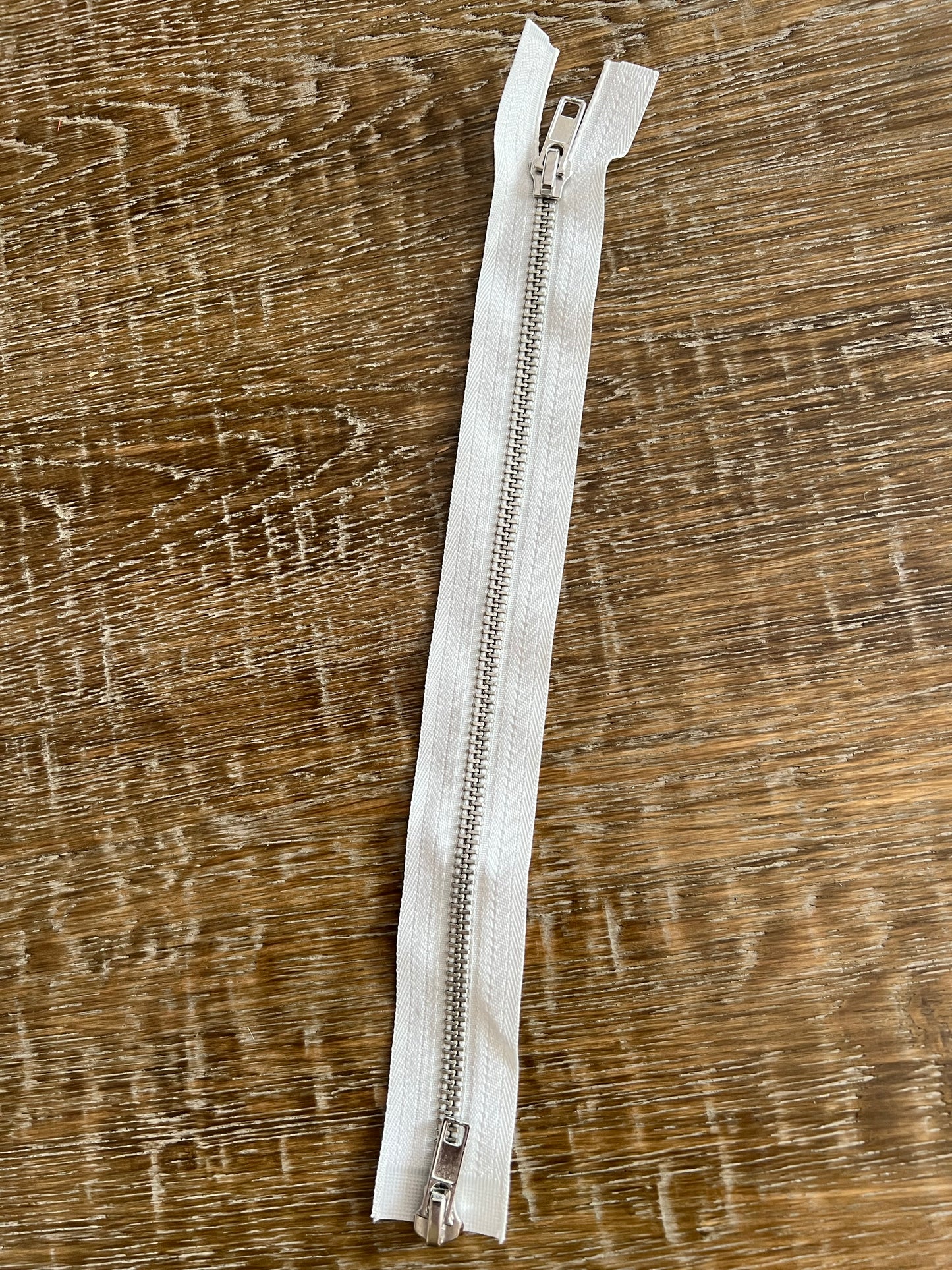 11inch No.5 Double Ended Metal Zip-Open End Ivory Tape