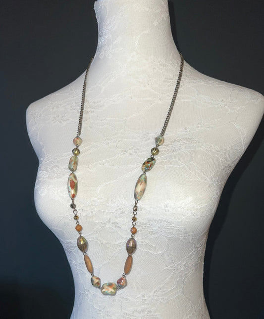 Warm Tones Beaded Necklace