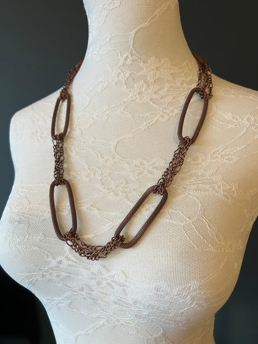 Bronze Chain Link Necklace