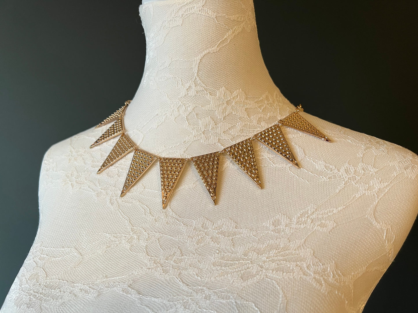 Gold Triangle Necklace Trim