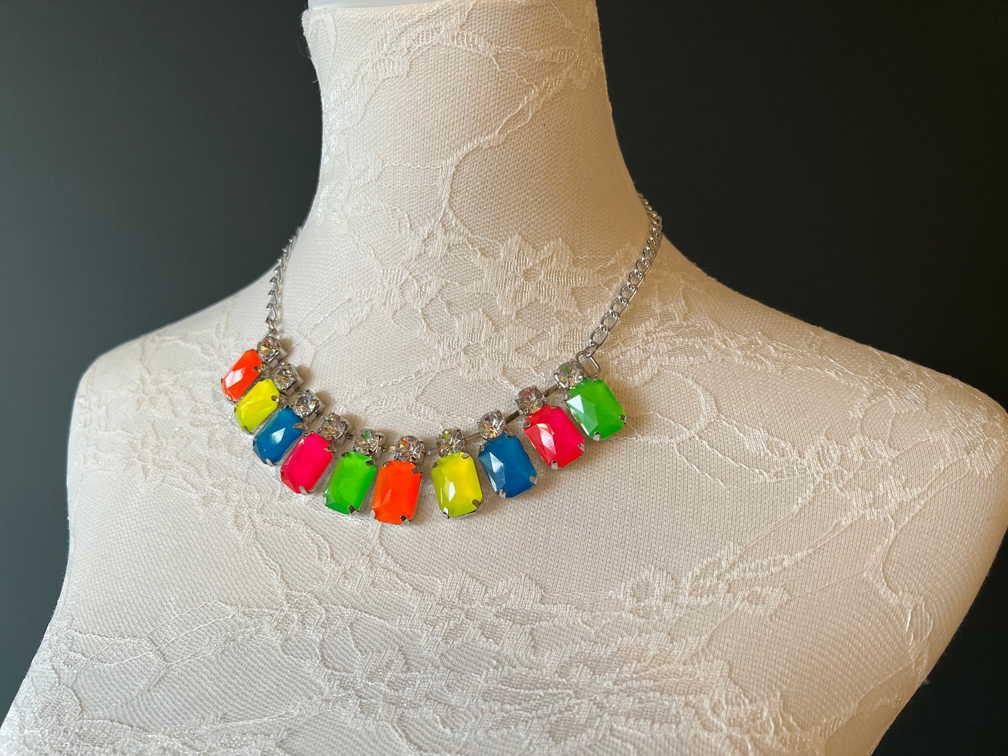Encirkled Jewelry Classic Rainbow Gemstone Necklace - At Present