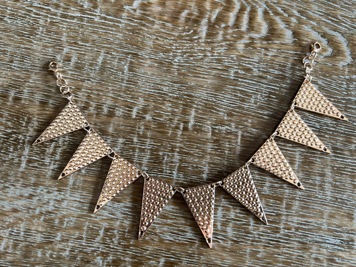 Gold Triangle Necklace Trim