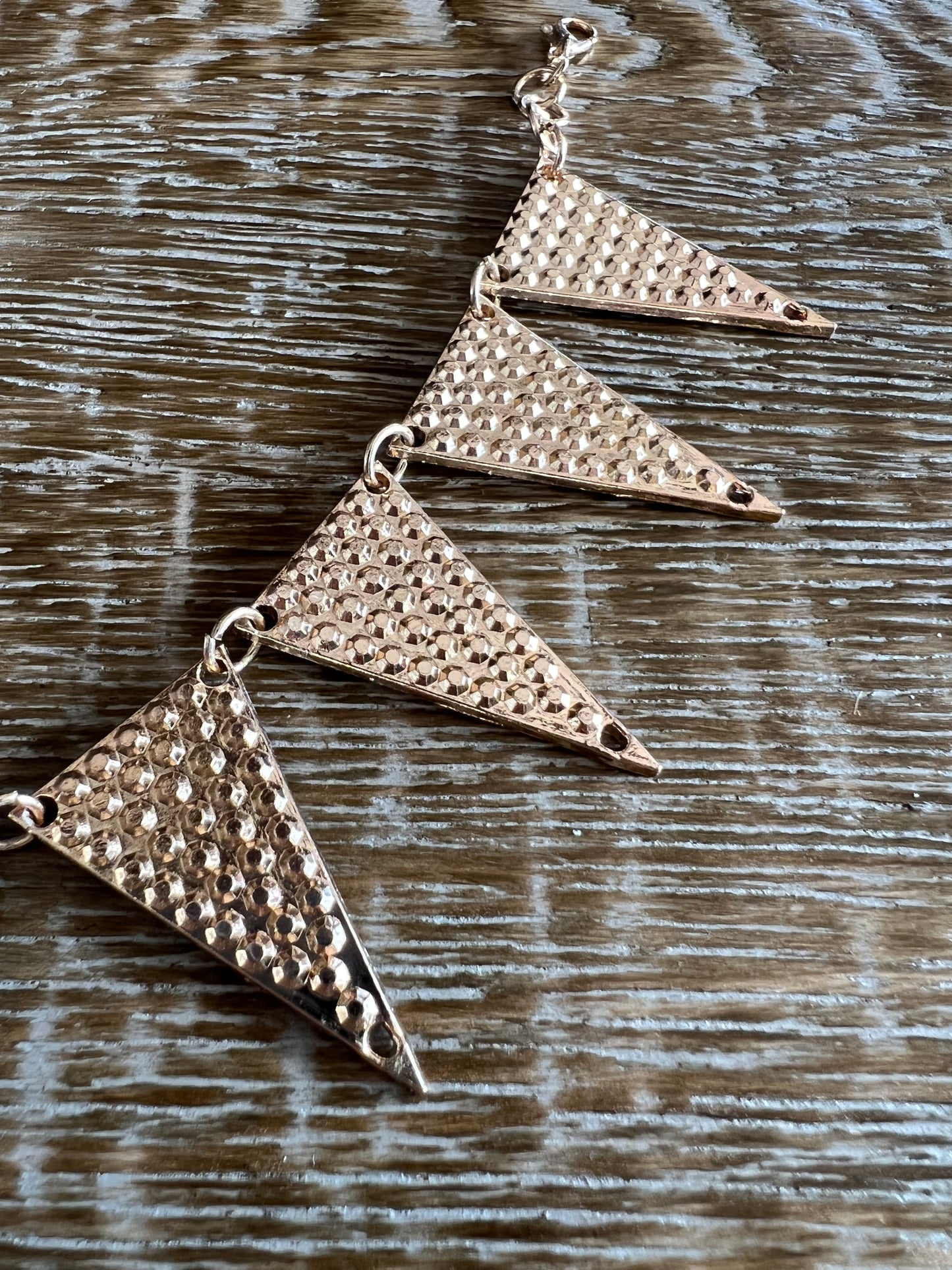 Gold Triangle Necklace Trim