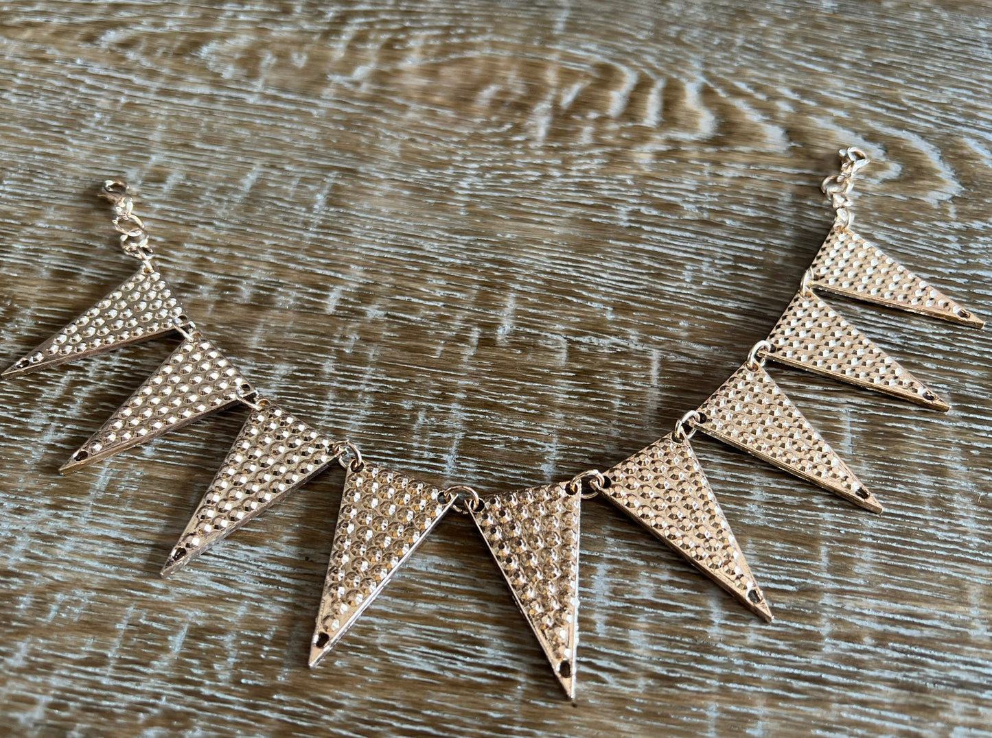 Gold Triangle Necklace Trim