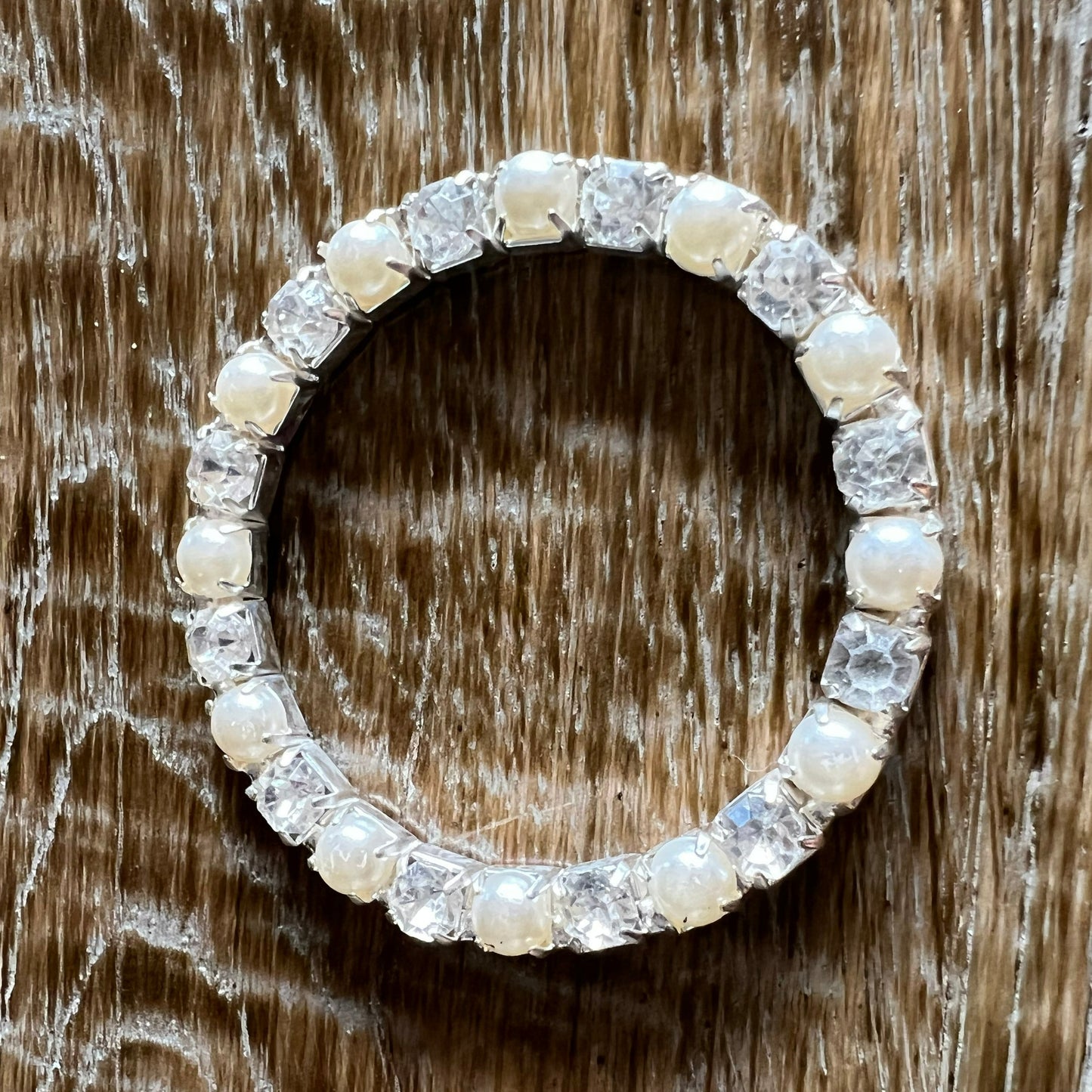 Pearl Diamante Ring